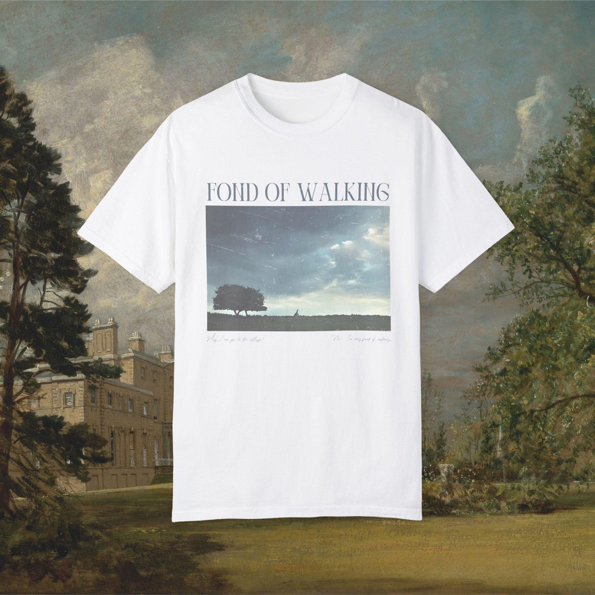 Pride & Prejudice Very Fond of Walking 20th anniversary Comfort Colors Tee * Darcy Pemberley Netherfield Walking Club Jane Austen Bookish Me