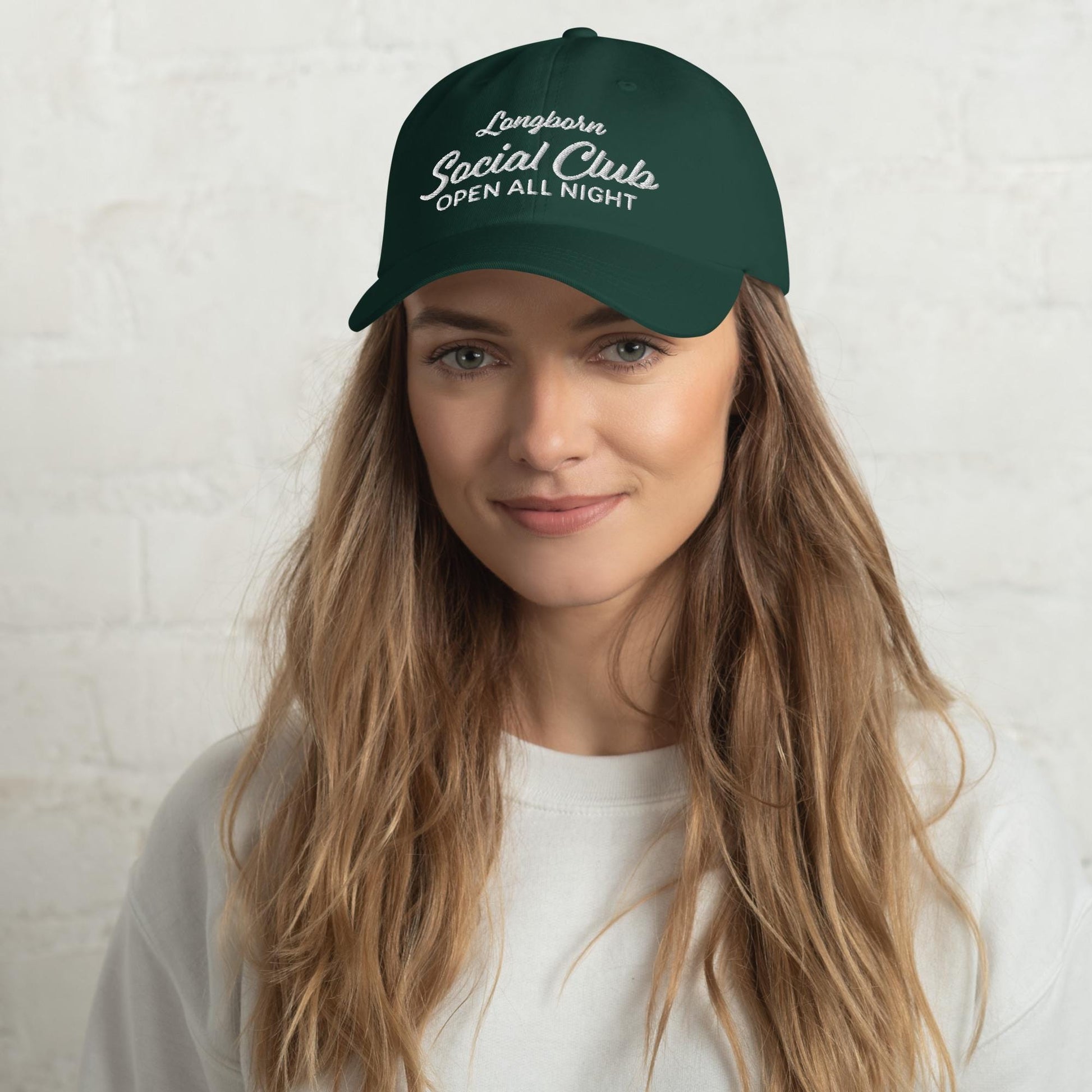 Pride & Prejudice Longbourn Social Club Embroidered Green Dad Hat * pemberley mr darcy * 20th anniversary Bookish Gift Jane Austen Merch