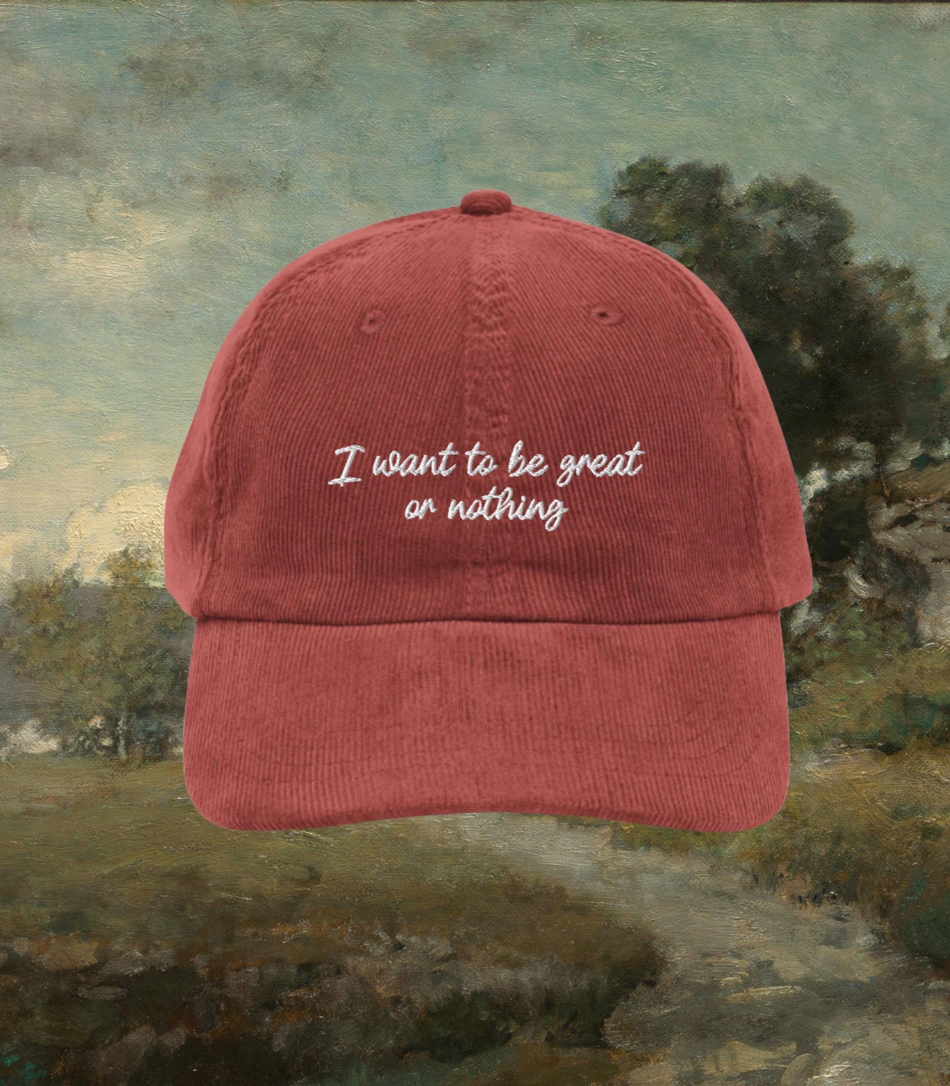 Little Women Great or Nothing Corduroy Embroidered Hat * Cottagecore March Sisters Meg Jo Beth Amy Laurie Book Fandom Merch Bookish Gift