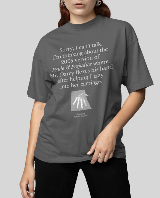Pride & Prejudice Thinking About Mr Darcy's Hand Flex * 20th Anniversary Jane Austen Fandom Merch * Most Ardently Pemberley Band Tee
