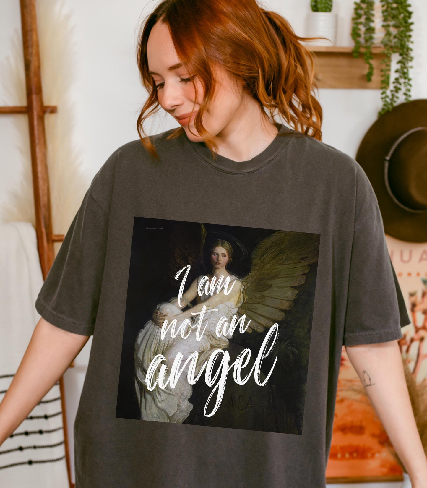 Jane Eyre Charlotte Bronte I Am Not An Angel Altered Art Comfort Colors Tee * Gothic Literature Bookish Merch I Am No Bird Literary Girl
