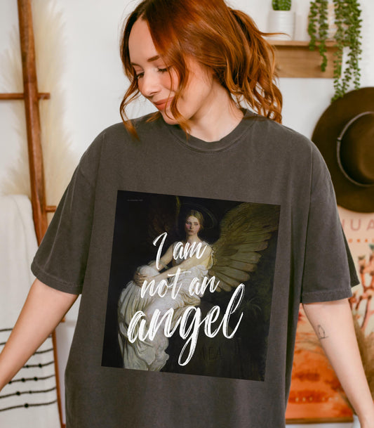 Jane Eyre Charlotte Bronte I Am Not An Angel Altered Art Comfort Colors Tee * Gothic Literature Bookish Merch I Am No Bird Literary Girl
