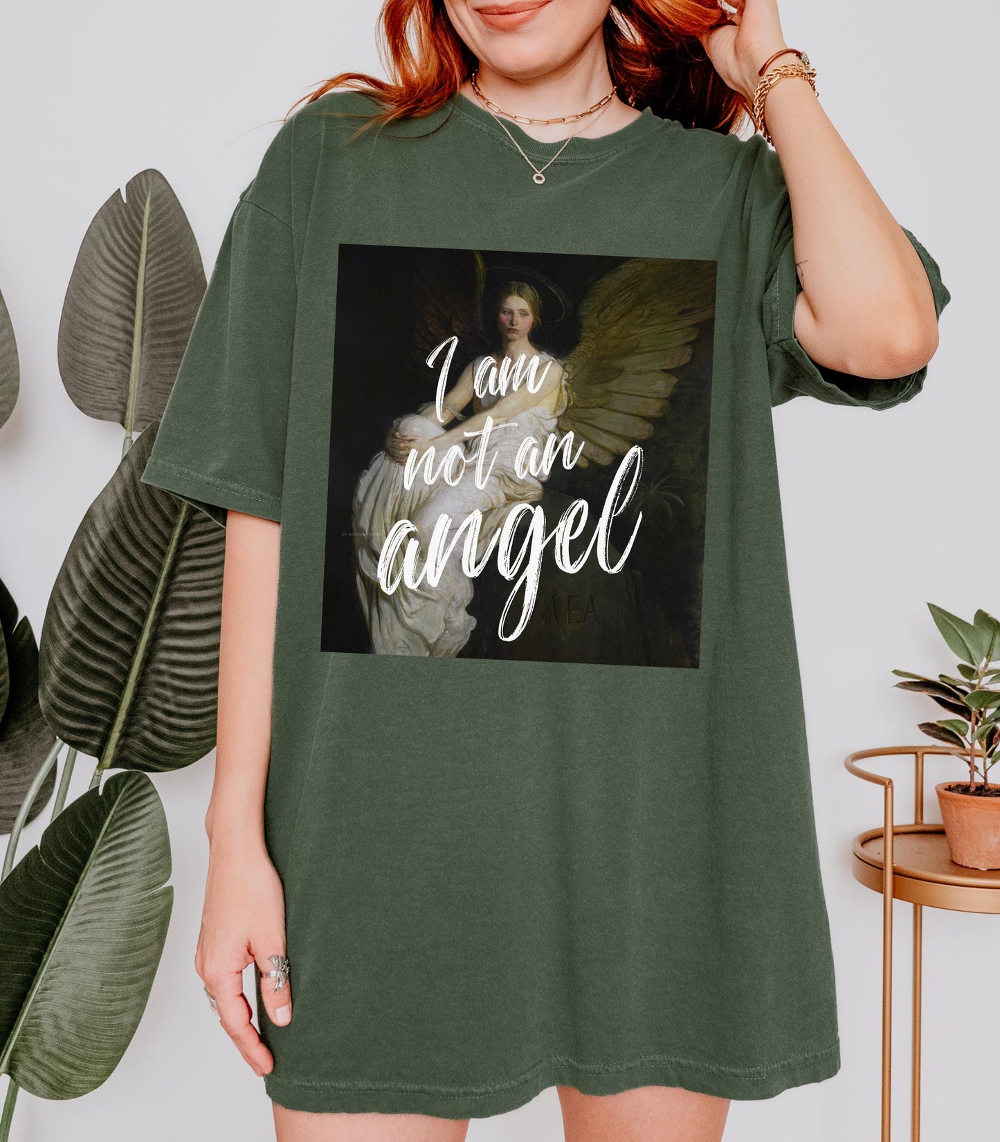 Jane Eyre Charlotte Bronte I Am Not An Angel Altered Art Comfort Colors Tee * Gothic Literature Bookish Merch I Am No Bird Literary Girl