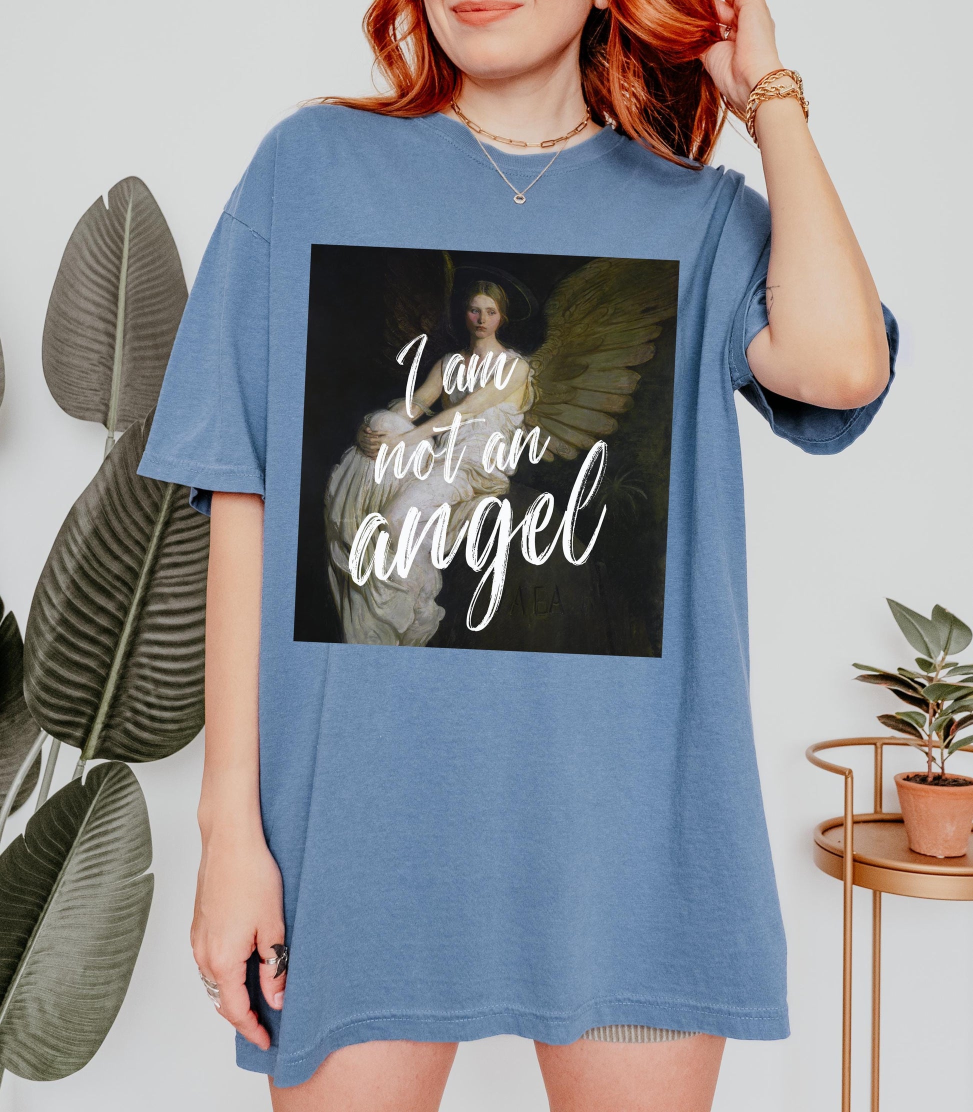 Jane Eyre Charlotte Bronte I Am Not An Angel Altered Art Comfort Colors Tee * Gothic Literature Bookish Merch I Am No Bird Literary Girl