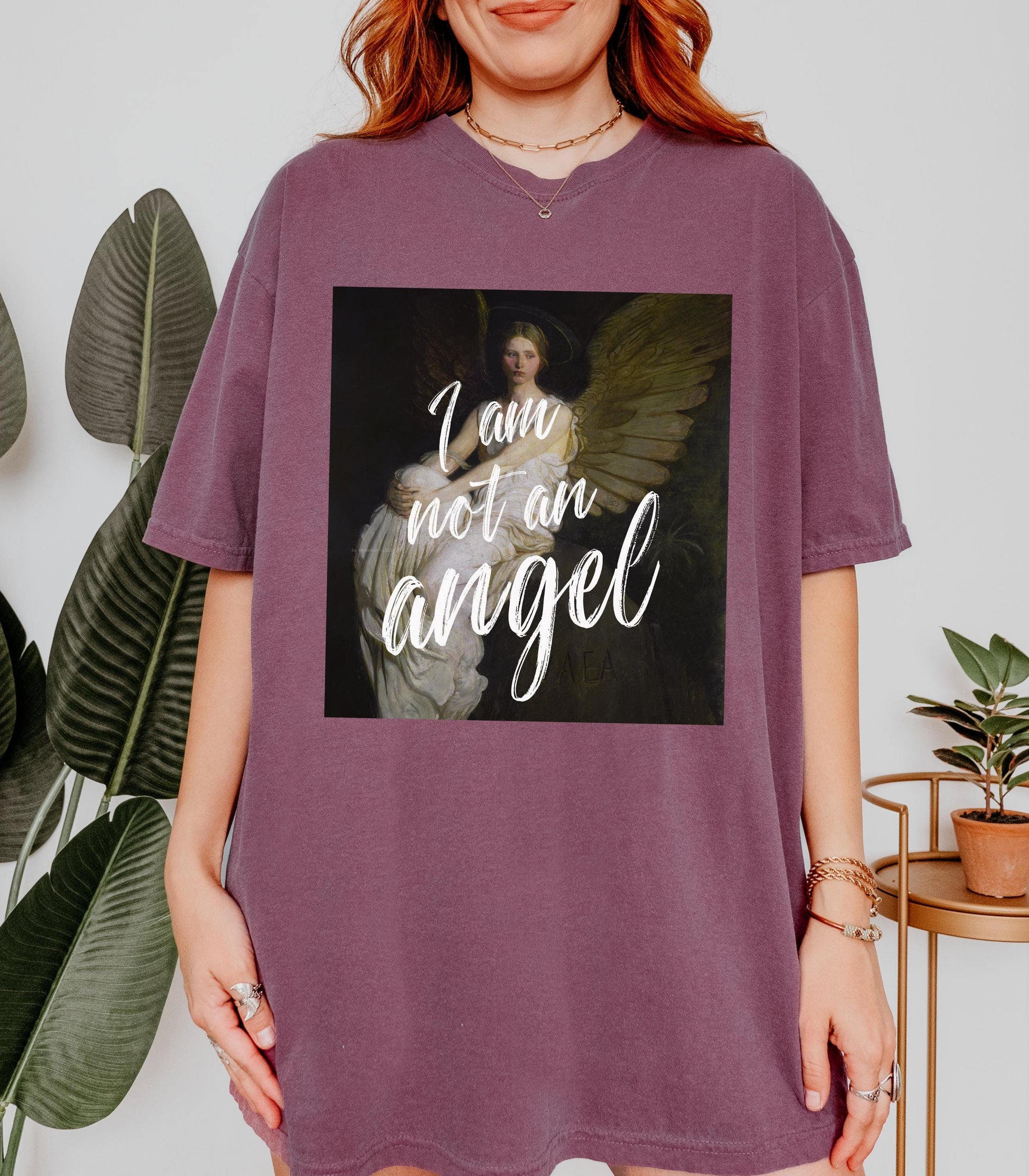 Jane Eyre Charlotte Bronte I Am Not An Angel Altered Art Comfort Colors Tee * Gothic Literature Bookish Merch I Am No Bird Literary Girl