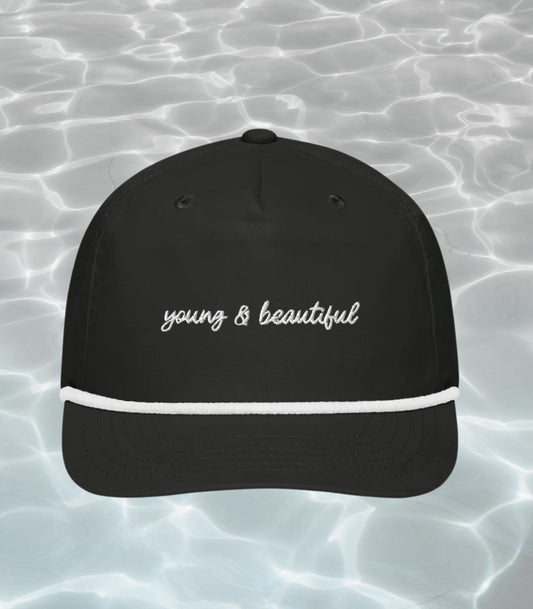 Meredith Blake Young & Beautiful Sporty Golf Rope Embroidered Baseball Hat * Parent Trap Chessy Hallie Annie Nancy Meyers Bachelorette Gift