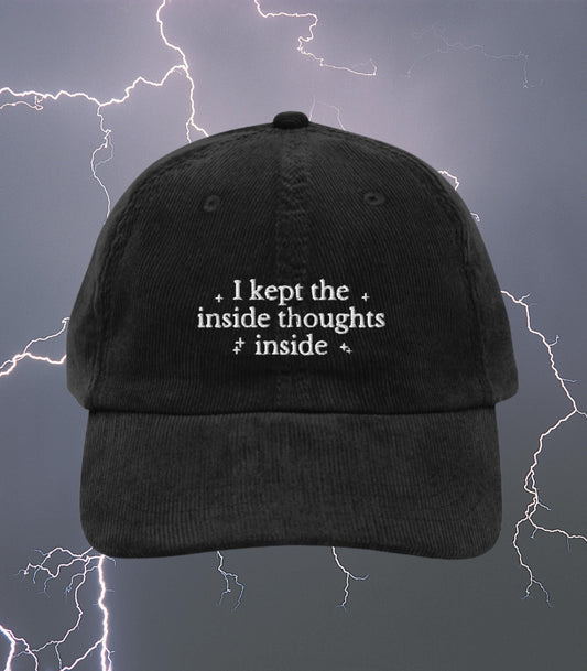 Fourth Wing Inside Thoughts Ridoc Embroidered Corduroy Hat * Violet Sorrengail Xaden Riorson Dragon Rider Quest Squad Basgiath Yarros