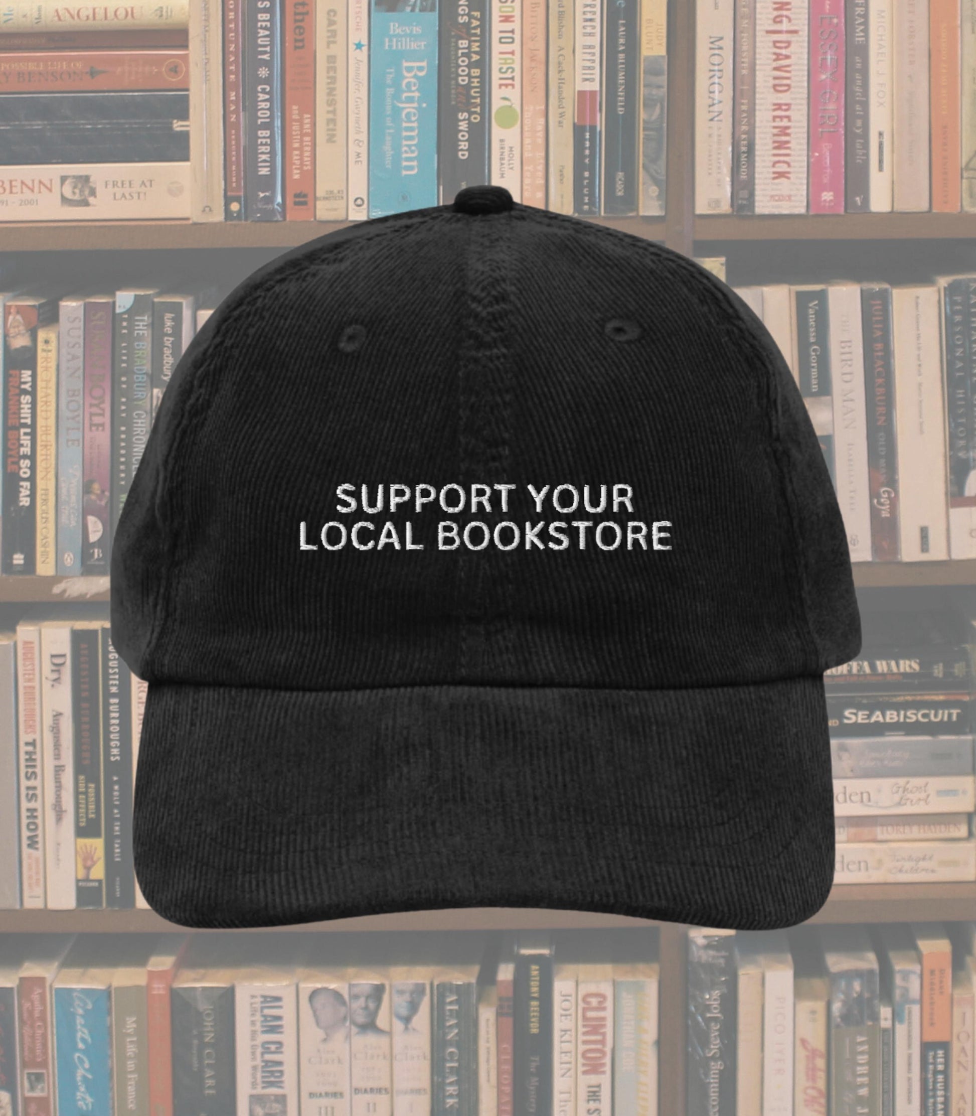 Support Your Local Bookstore Embroidered Corduroy Trucker Dad Hat * Booktok Book Club Lover Gift for Readers Bookworm Born to Read Library