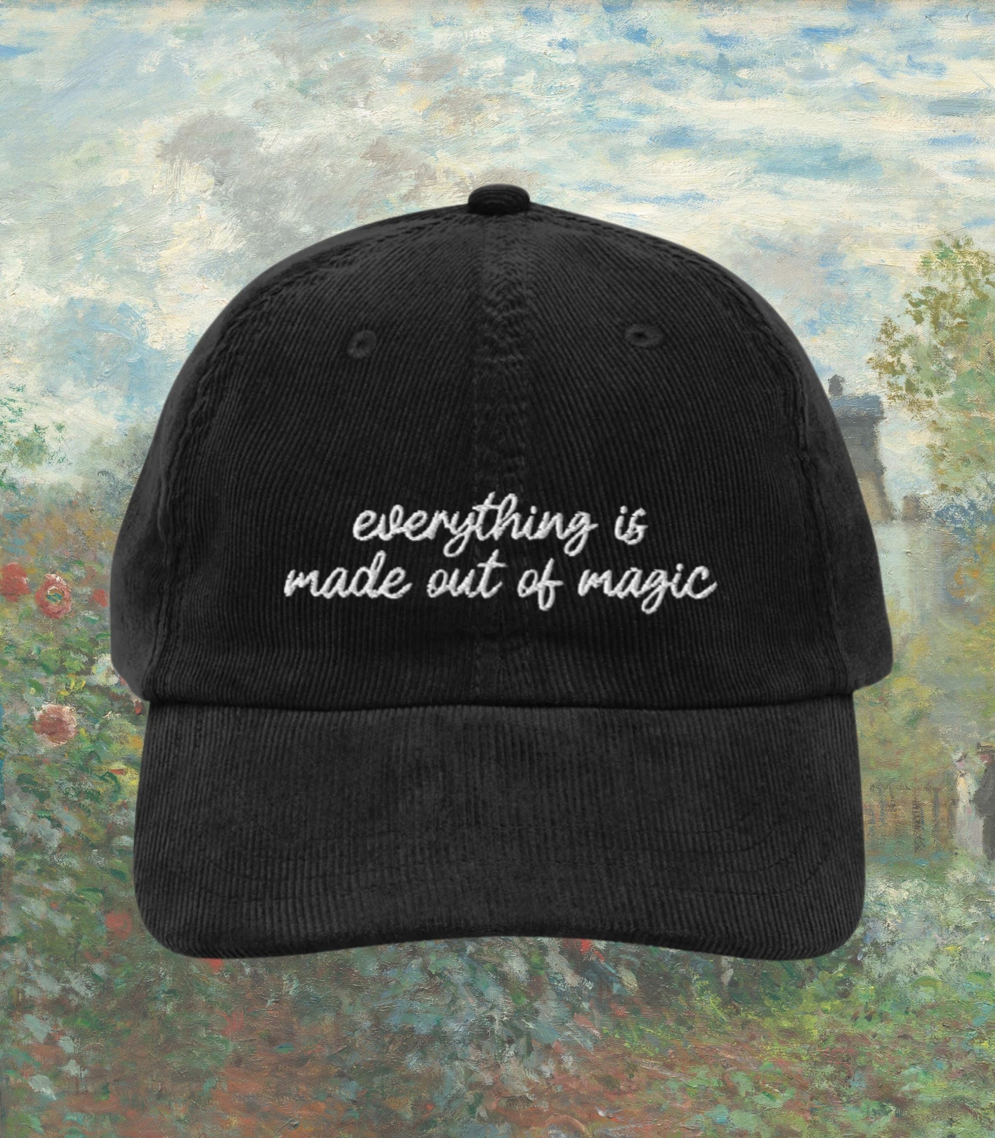 The Secret Garden Embroidered Corduroy Dad Hat * Everything is Magic Cottagecore Outdoorsy Goblincore Nature Lover Reader Bookish Gift Idea