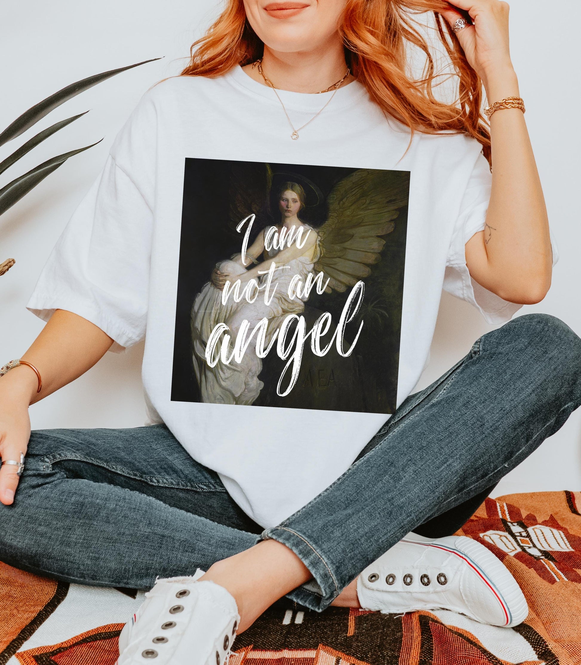 Jane Eyre Charlotte Bronte I Am Not An Angel Altered Art Comfort Colors Tee * Gothic Literature Bookish Merch I Am No Bird Literary Girl
