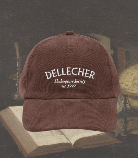 Dellecher Shakespeare Society Villains Embroidered Corduroy Hat * Dark Academia Aesthetic Subtle Bookish Gift Classic Lit Drama Theater
