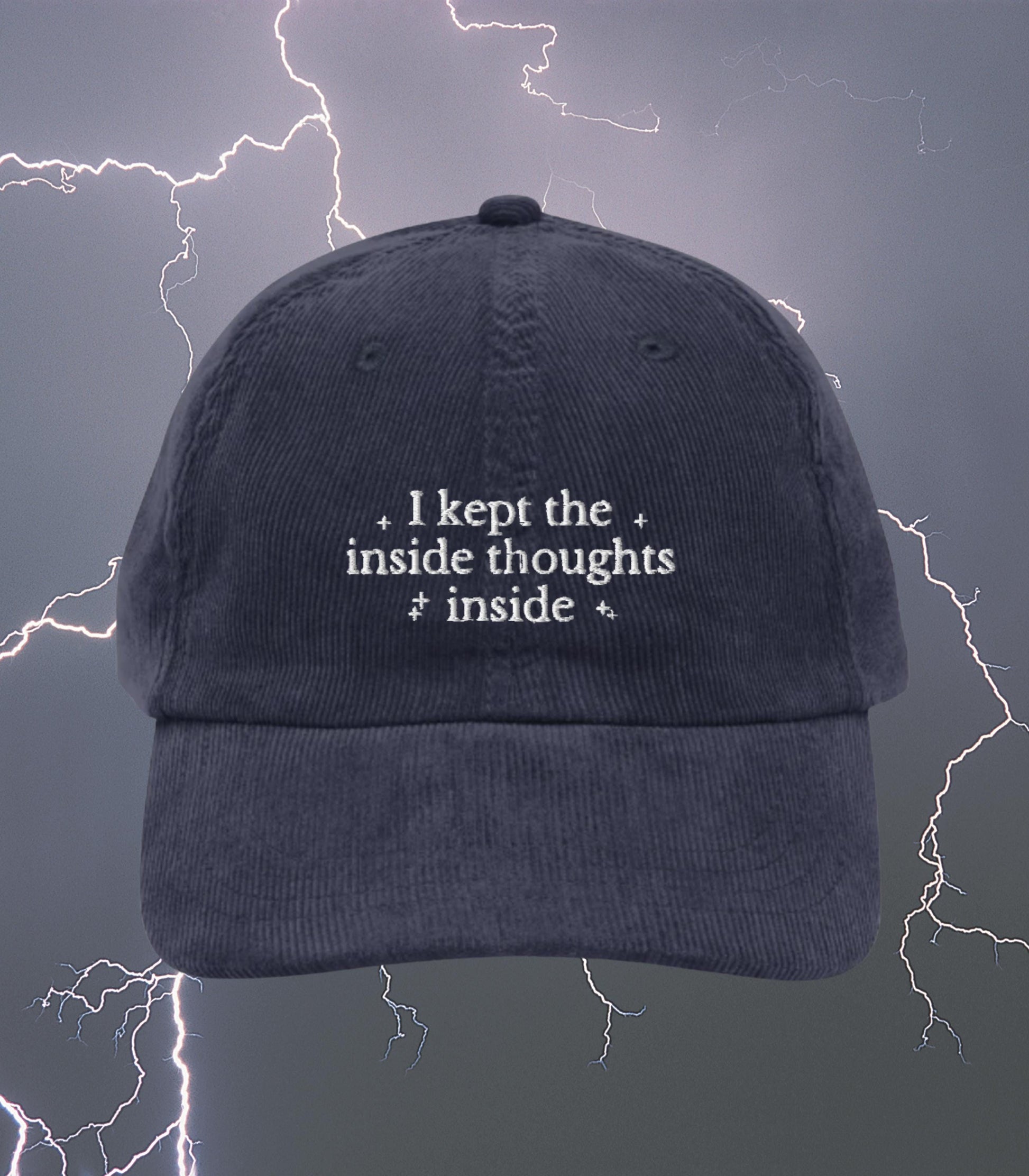 Fourth Wing Inside Thoughts Ridoc Embroidered Corduroy Hat * Violet Sorrengail Xaden Riorson Dragon Rider Quest Squad Basgiath Yarros