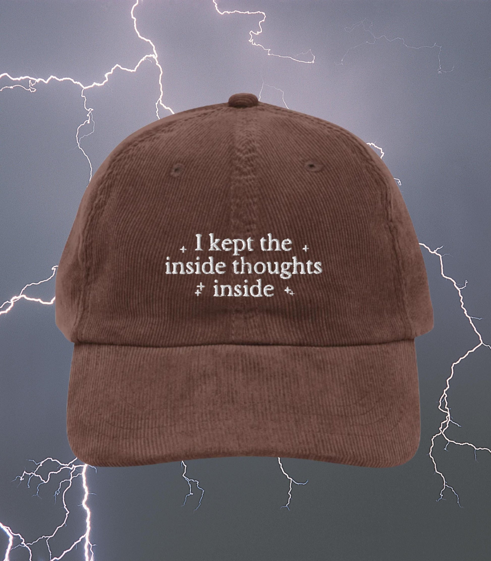 Fourth Wing Inside Thoughts Ridoc Embroidered Corduroy Hat * Violet Sorrengail Xaden Riorson Dragon Rider Quest Squad Basgiath Yarros