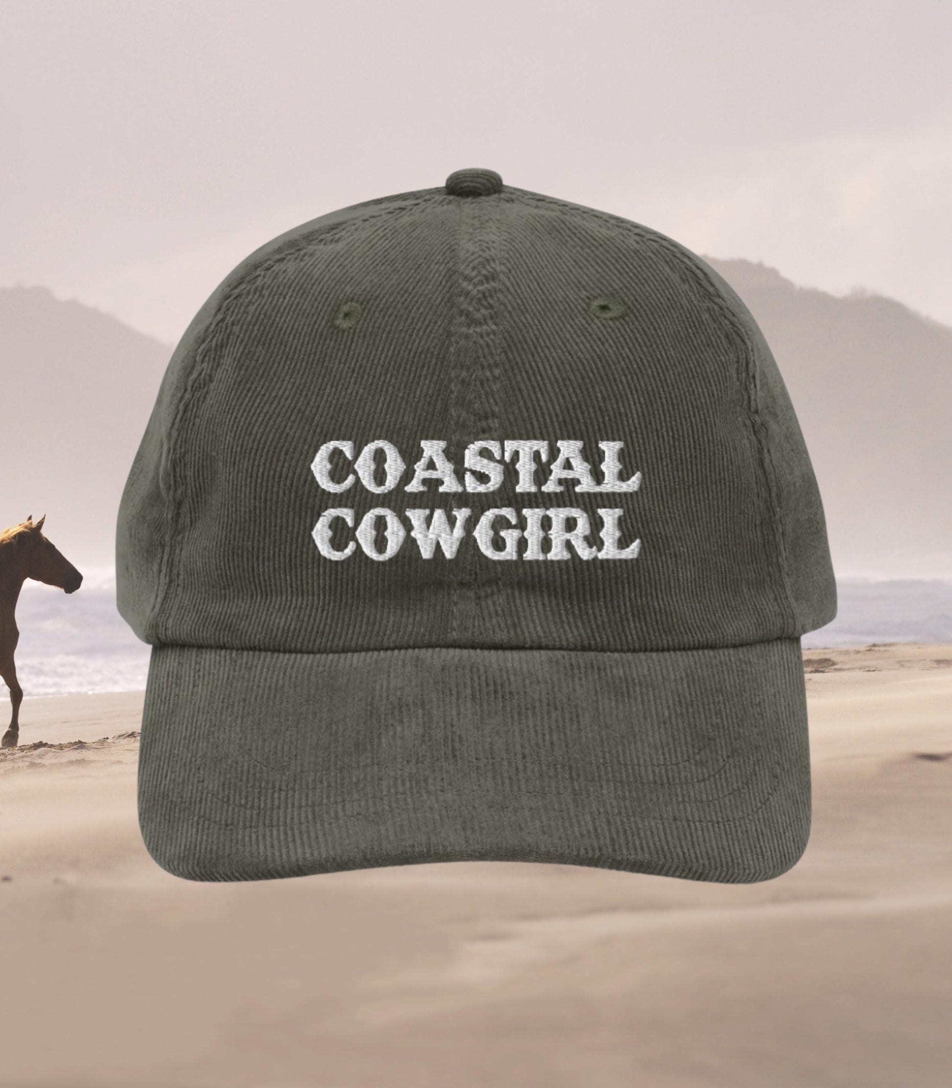 Coastal Cowgirl Embroidered Corduroy Dad Hat * Most Wanted Tyrant Western Romance Era Saddle Up Hootin Leads to Hollerin Trucker Cap