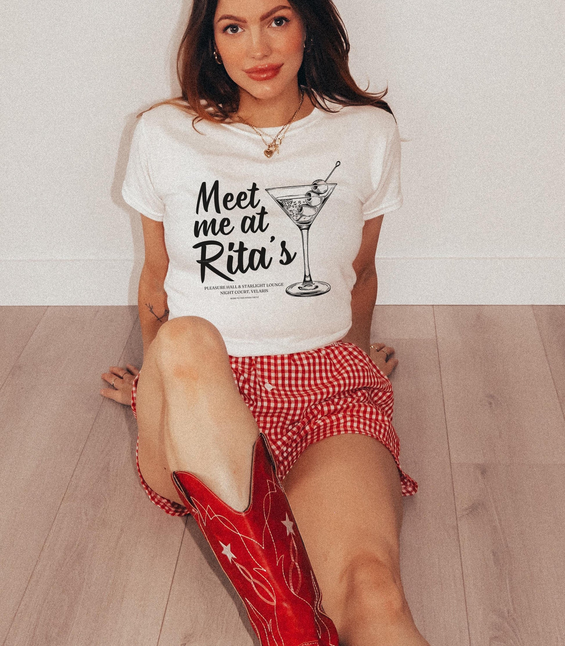 Meet me at Rita's Baby Tee * Starlight Lounge Velaris Night Court ACOTAR SJM Merch Fandom Reader Bookish Gift Feyre Rhysand Nesta romantasy