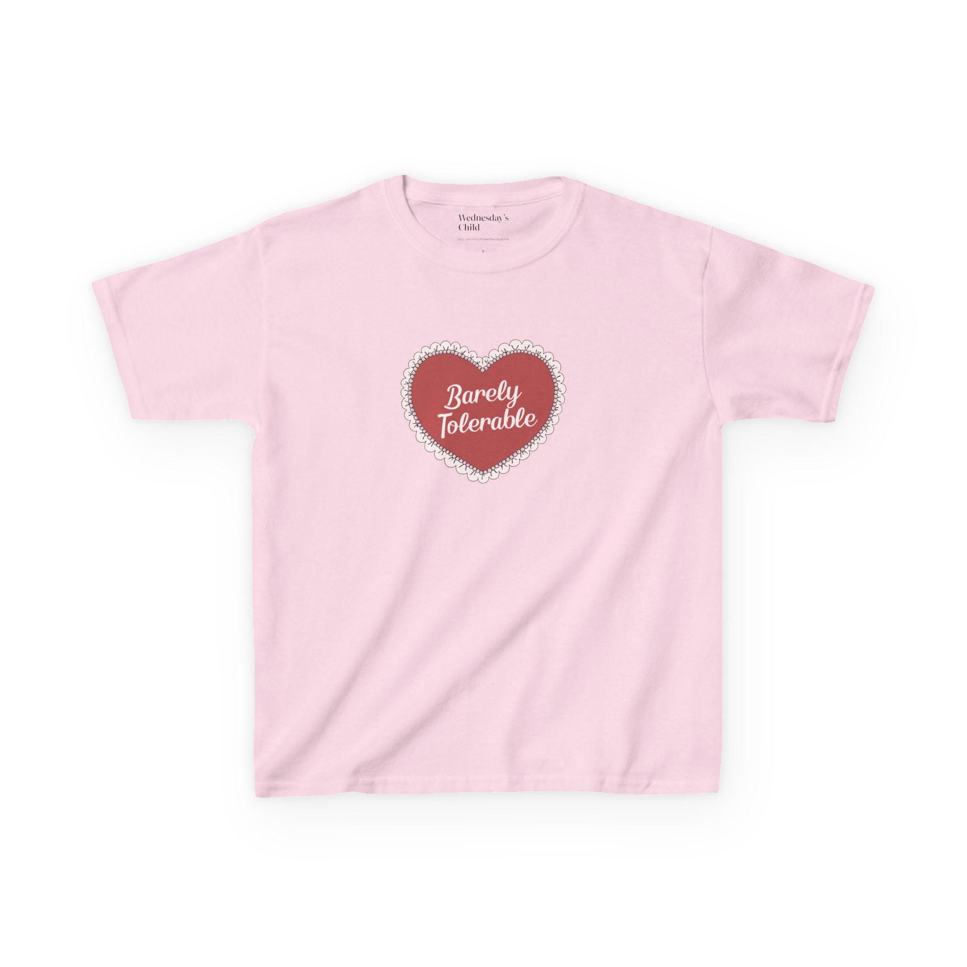 Pride & Prejudice Barely Tolerable Lace Heart Doily Y2K Baby Tee 20th Anniversary Mr Darcy Pemberley Jane Austen Movie Book Lover Gift Idea