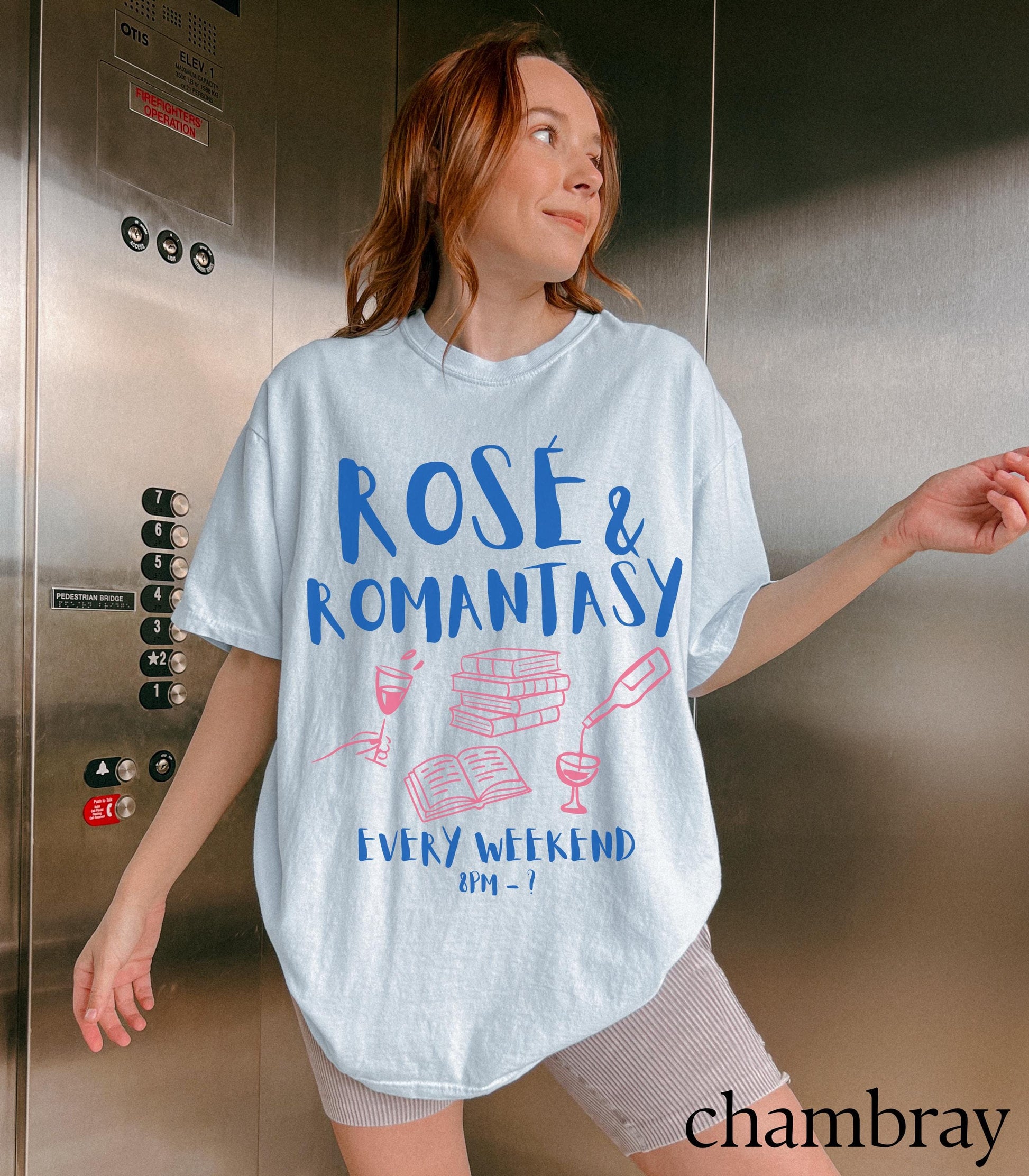 Rose and Romantasy Book Social Club Comfort Colors Shirt * Wine Lover Bookish Things Booktok Booktrovert Literary Fandom Merch Reader Gifts