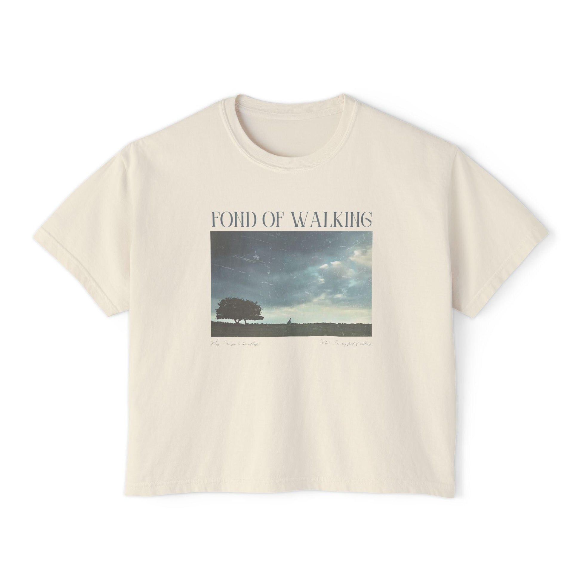 Pride & Prejudice Very Fond of Walking 20th anniversary Comfort Colors Crop * Darcy Pemberley Netherfield Walking Club Jane Austen Bookish