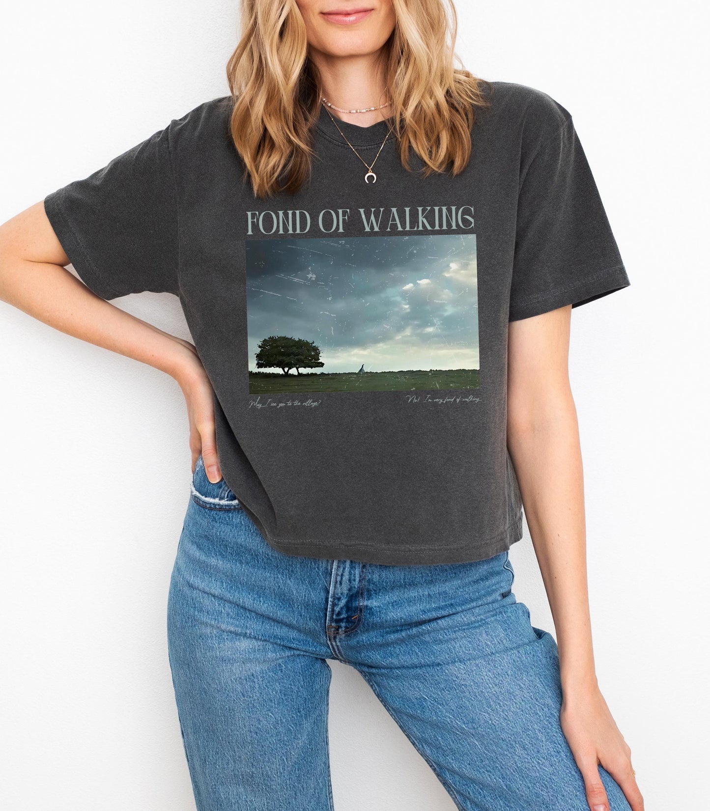 Pride & Prejudice Very Fond of Walking 20th anniversary Comfort Colors Crop * Darcy Pemberley Netherfield Walking Club Jane Austen Bookish