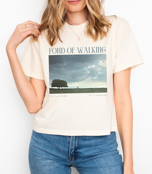 Pride & Prejudice Very Fond of Walking 20th anniversary Comfort Colors Crop * Darcy Pemberley Netherfield Walking Club Jane Austen Bookish