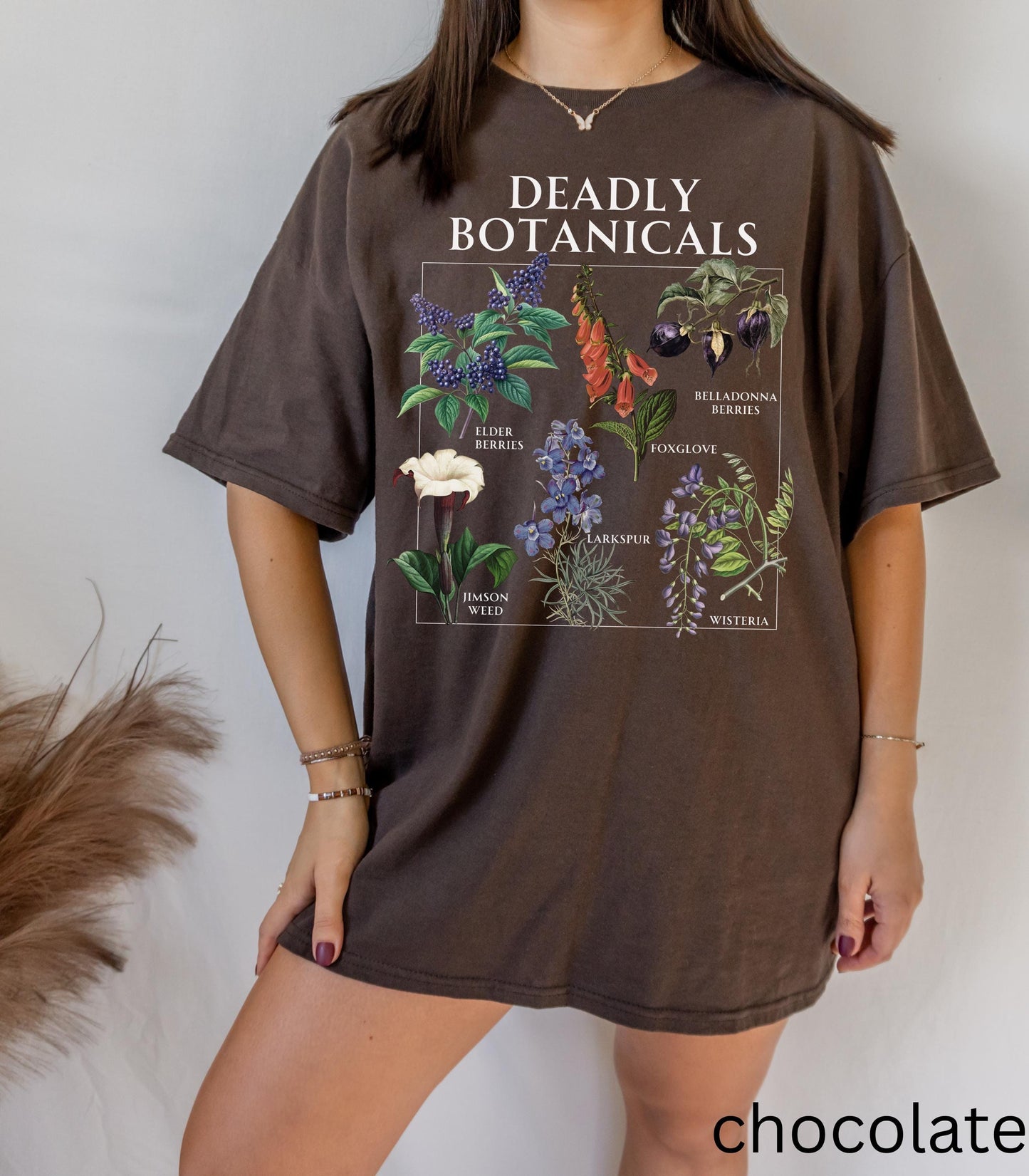 Deadly Botanicals Herbology Tee Shirt Halloween Belladonna Aqua Tofana Poison Garden Salem Spooky Season Witchy Feminist Womens Rights