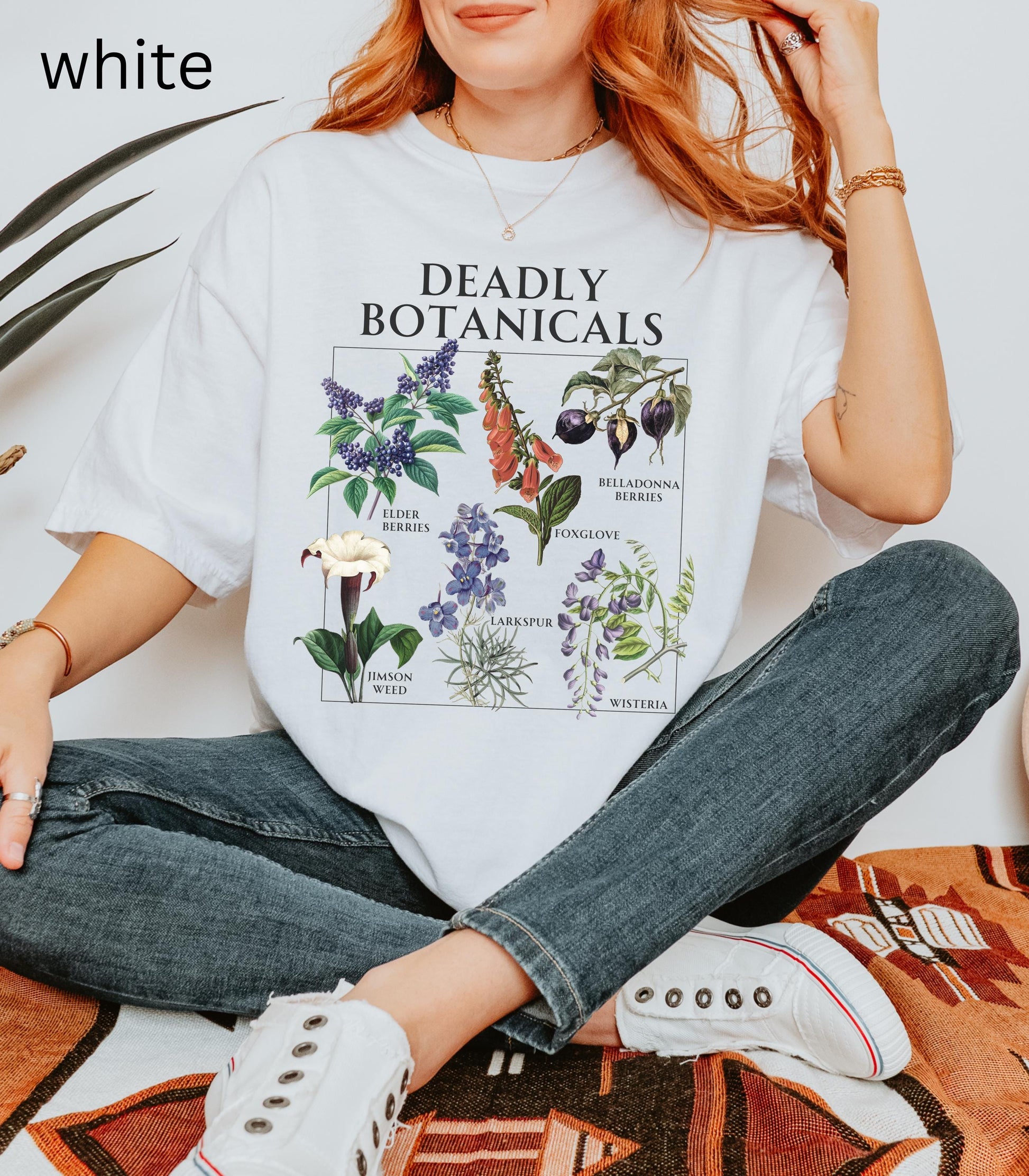 Deadly Botanicals Herbology Tee Shirt Halloween Belladonna Aqua Tofana Poison Garden Salem Spooky Season Witchy Feminist Womens Rights
