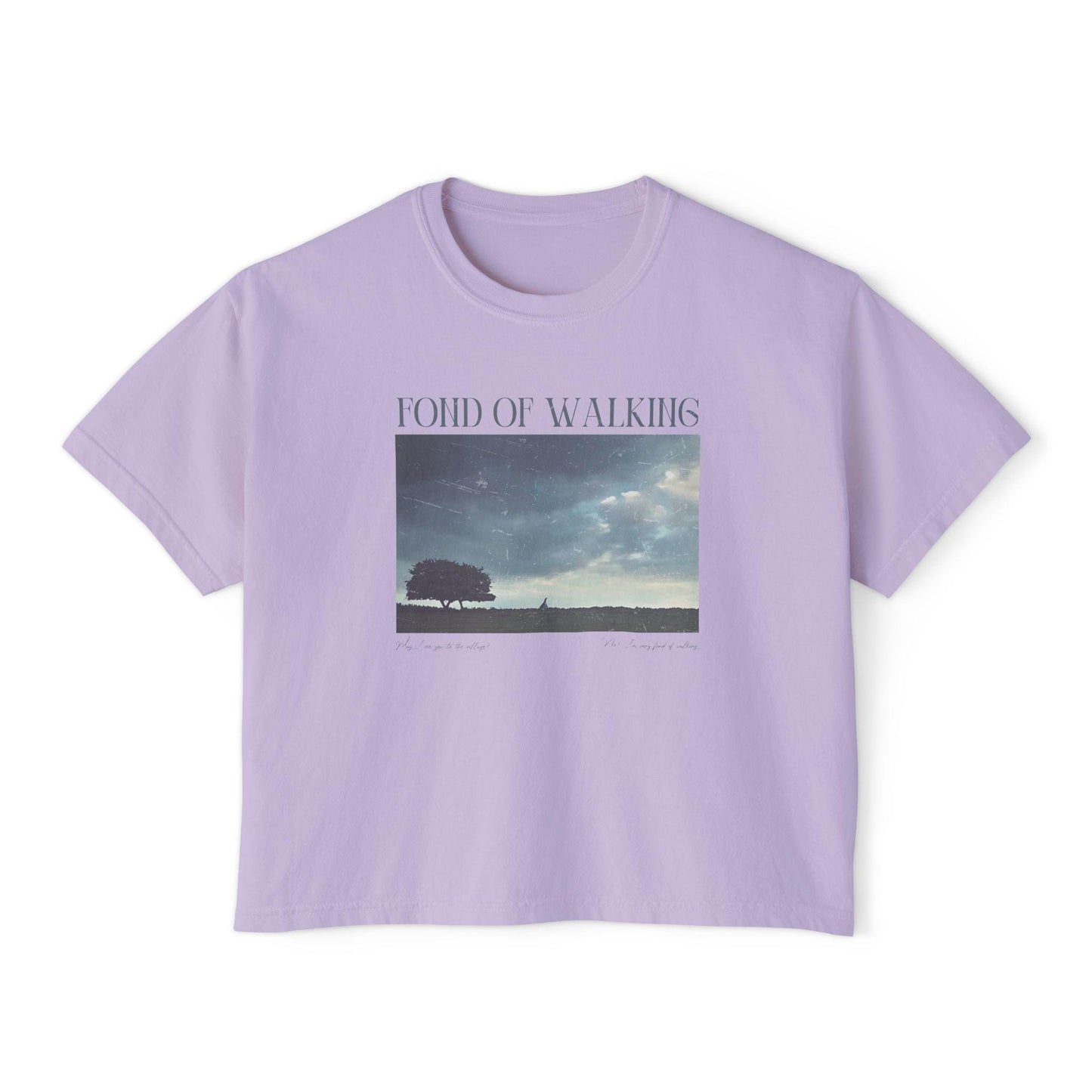 Pride & Prejudice Very Fond of Walking 20th anniversary Comfort Colors Crop * Darcy Pemberley Netherfield Walking Club Jane Austen Bookish