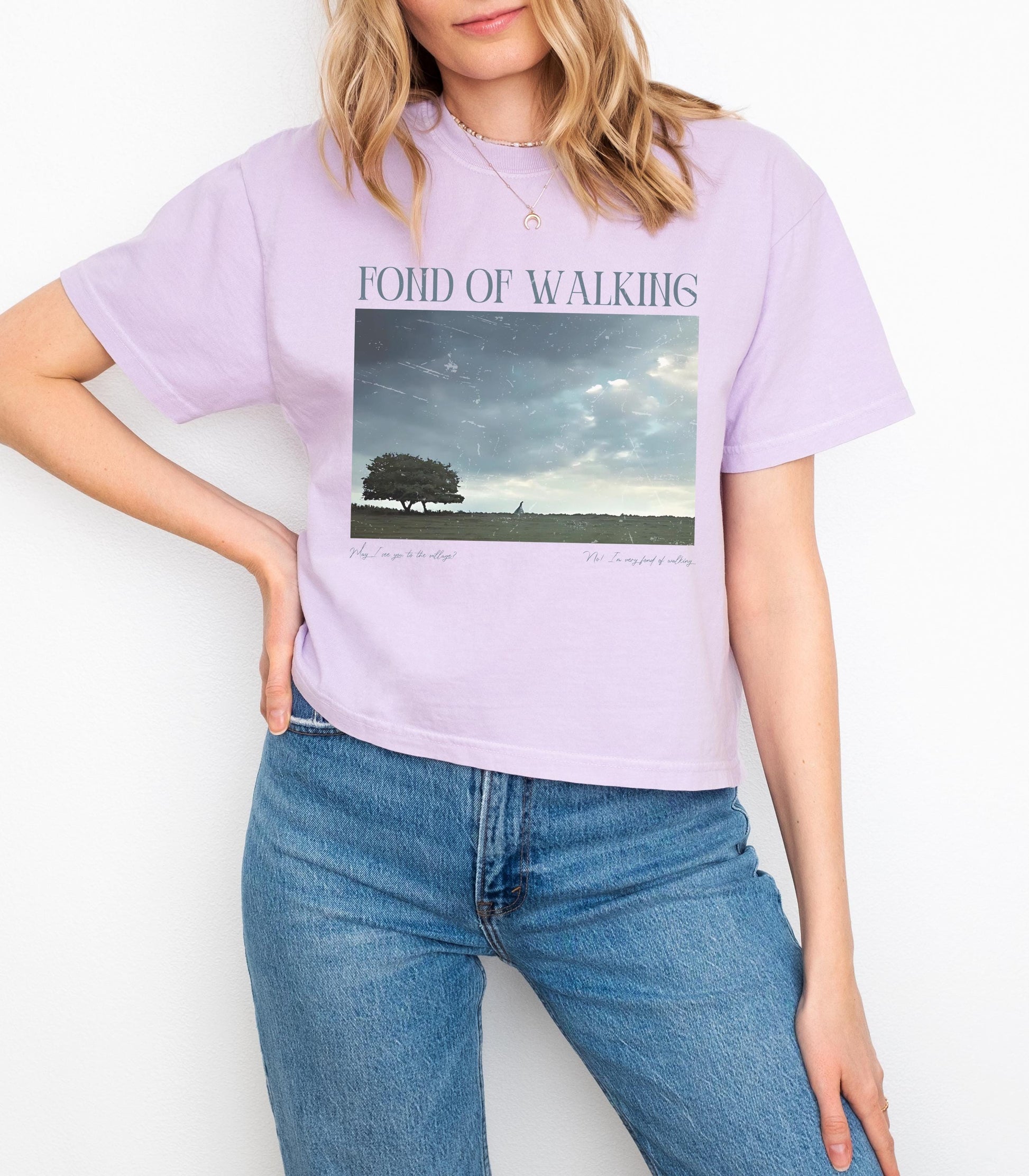 Pride & Prejudice Very Fond of Walking 20th anniversary Comfort Colors Crop * Darcy Pemberley Netherfield Walking Club Jane Austen Bookish