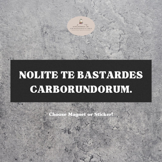 Car Magnet Handmaid's Tale Nolite te bastardes carborundorum * Blessed be the fruit Feminist Rage MATGA Smash Patriarchy Bumper Sticker