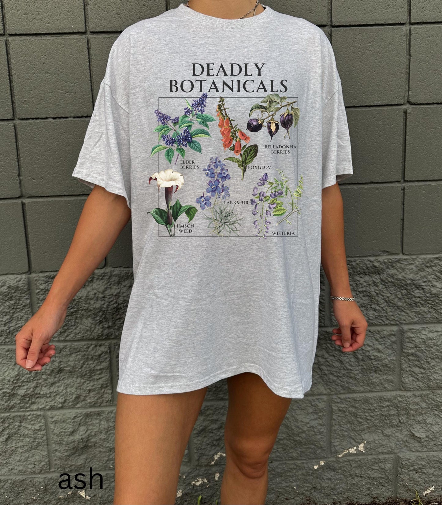 Deadly Botanicals Herbology Tee Shirt Halloween Belladonna Aqua Tofana Poison Garden Salem Spooky Season Witchy Feminist Womens Rights