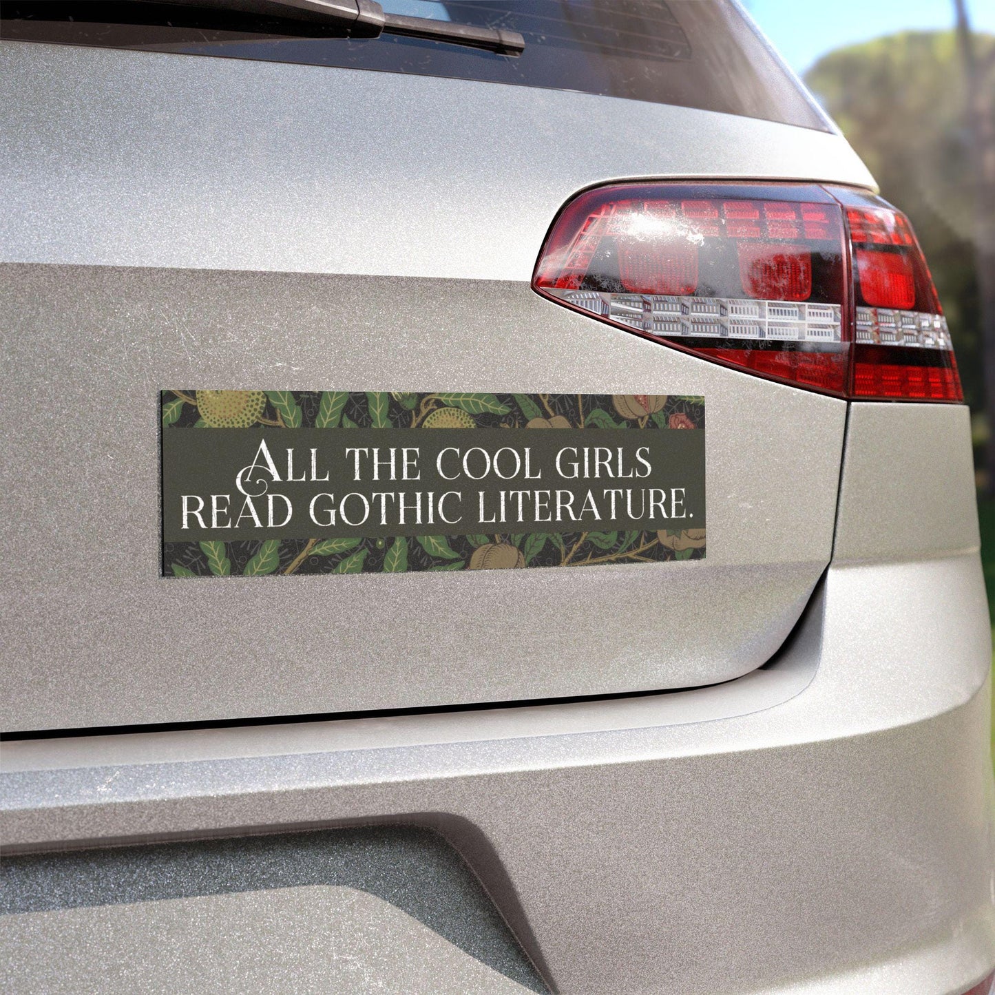Car Magnet Bookish Bumper Sticker * Dark Academia Gothic Literature Poe Frankenstein Dickinson Bronte Merch Car Accessory Reader Gift Idea