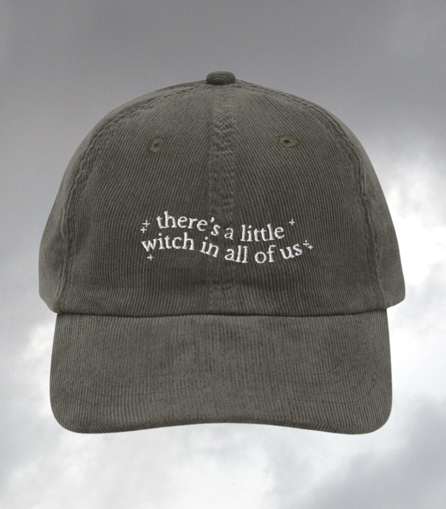 Practical Magic There's a Little Witch in all of us Embroidered Corduroy Hat Halloween Aesthetic Witchy Coven Movie Lover Gift owens sisters