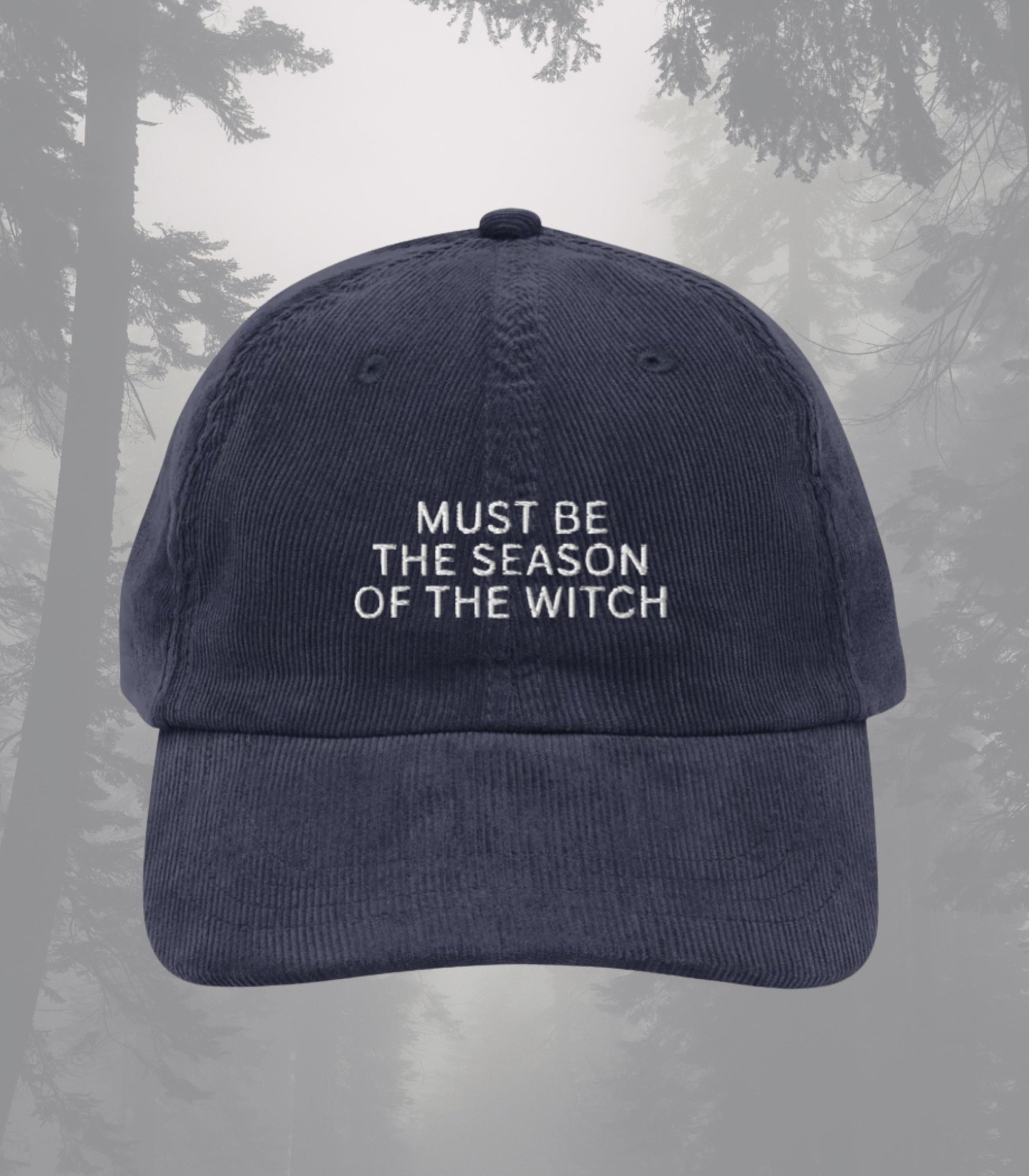Must be the Season of the Witch Embroidered Corduroy Halloween Hat * Salem Girls Trip Spooky Season Bachelorette Bride Coven Boo Basket