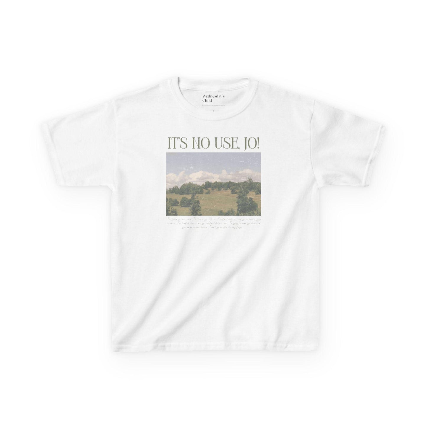 It's No Use Jo Vintage Y2k Baby Tee * Little Women March Sisters Meg Amy Beth Laurie Merch * Subtle Aesthetic Bookish Gift Cottagecore