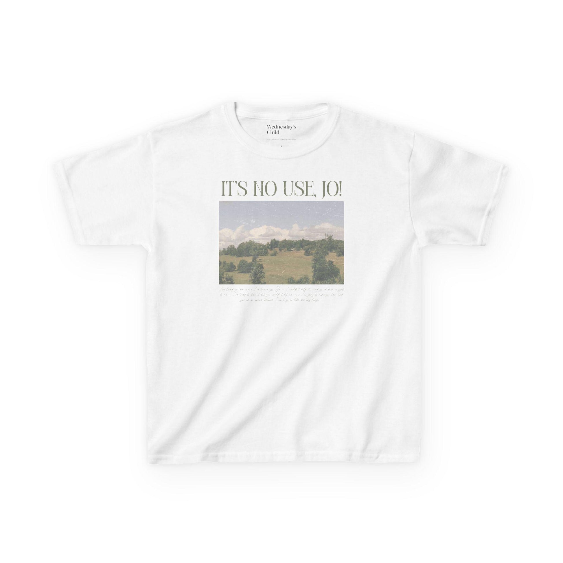 It's No Use Jo Vintage Y2k Baby Tee * Little Women March Sisters Meg Amy Beth Laurie Merch * Subtle Aesthetic Bookish Gift Cottagecore