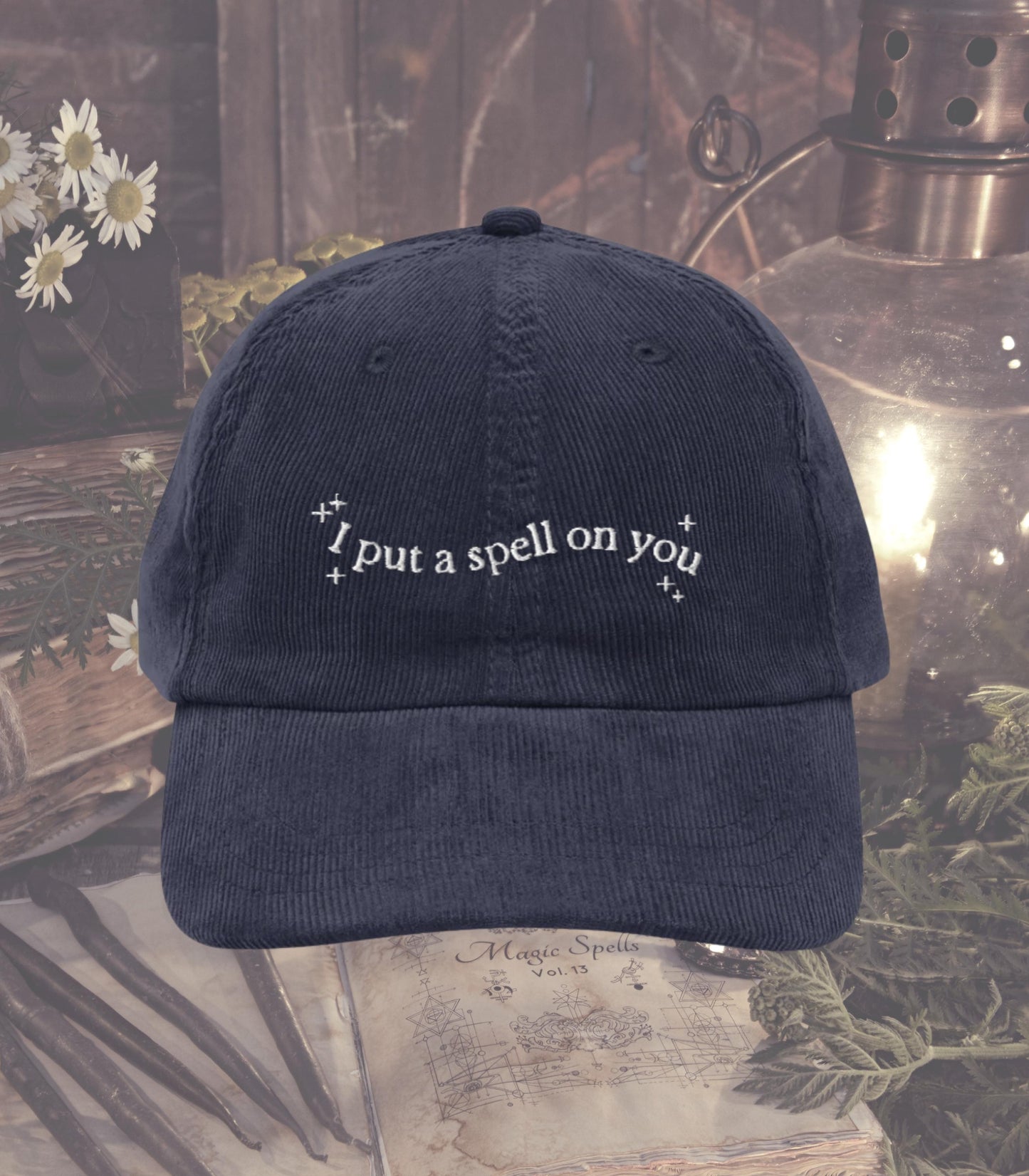 I Put a Spell on You Halloween Embroidered Corduroy Hat * Hocus Pocus Salem Girls Trip Matching Witchy Coven Bachelorette 1692 Sanderson