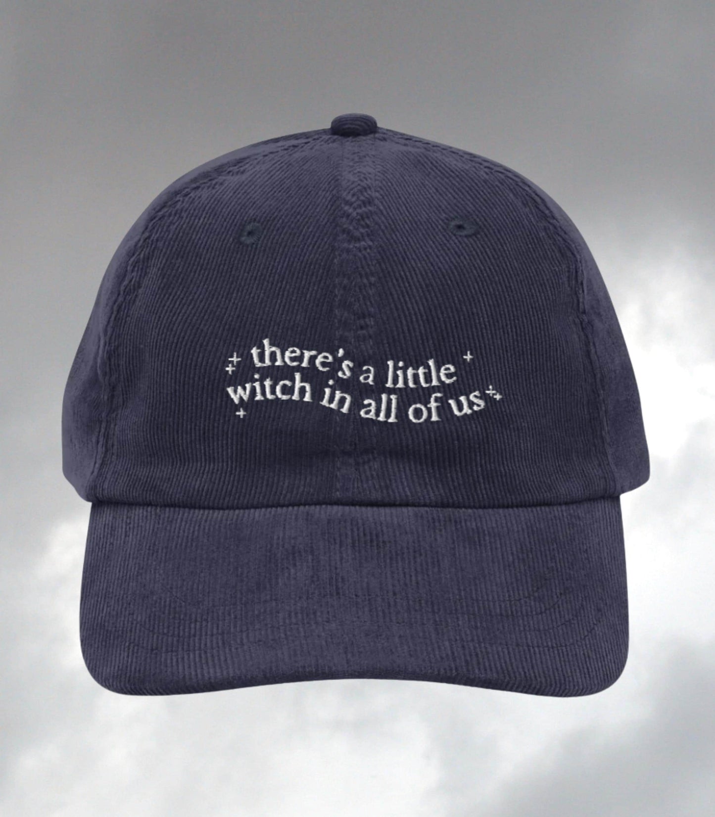 Practical Magic There's a Little Witch in all of us Embroidered Corduroy Hat Halloween Aesthetic Witchy Coven Movie Lover Gift owens sisters
