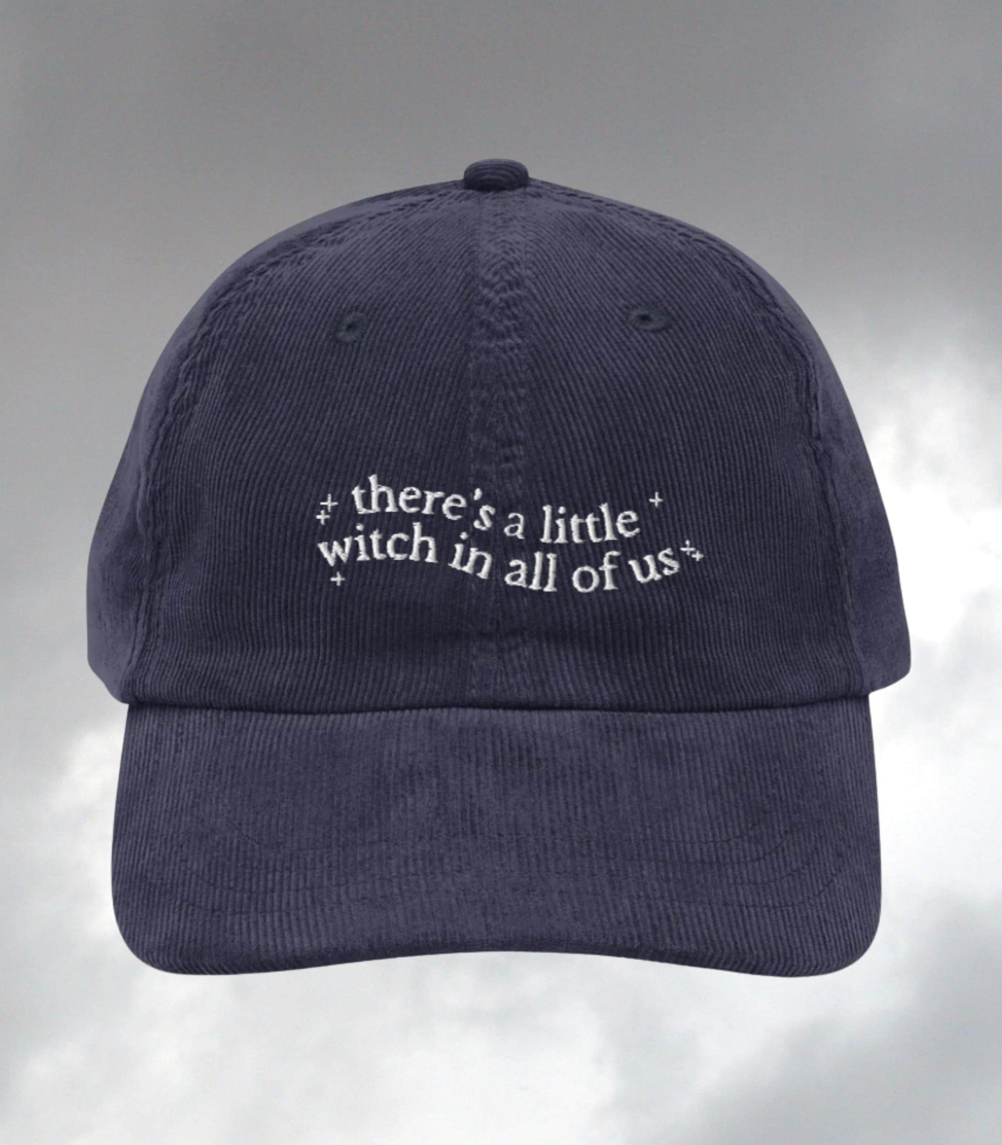 Practical Magic There's a Little Witch in all of us Embroidered Corduroy Hat Halloween Aesthetic Witchy Coven Movie Lover Gift owens sisters