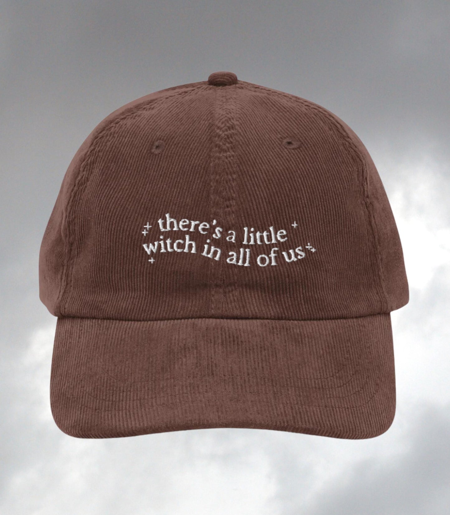 Practical Magic There's a Little Witch in all of us Embroidered Corduroy Hat Halloween Aesthetic Witchy Coven Movie Lover Gift owens sisters