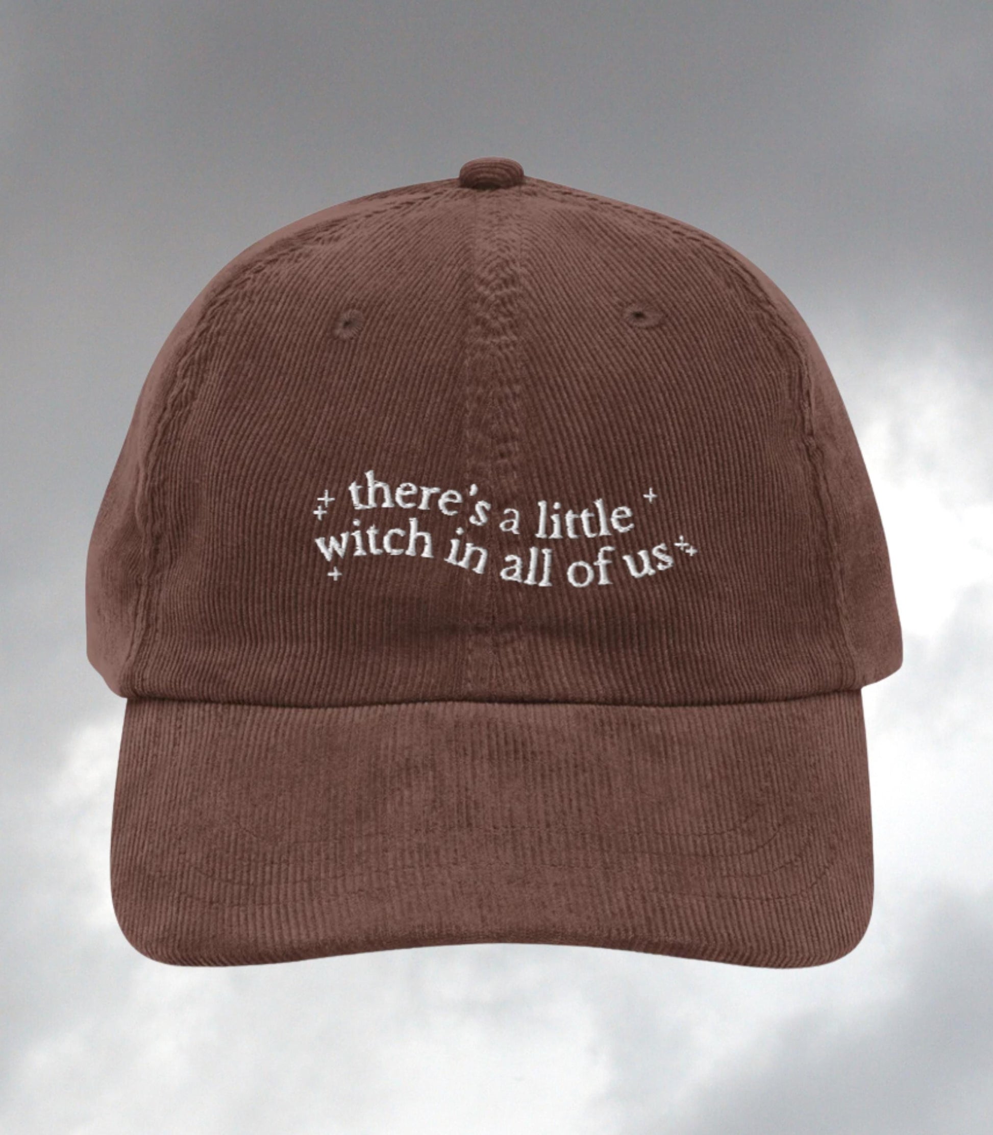 Practical Magic There's a Little Witch in all of us Embroidered Corduroy Hat Halloween Aesthetic Witchy Coven Movie Lover Gift owens sisters