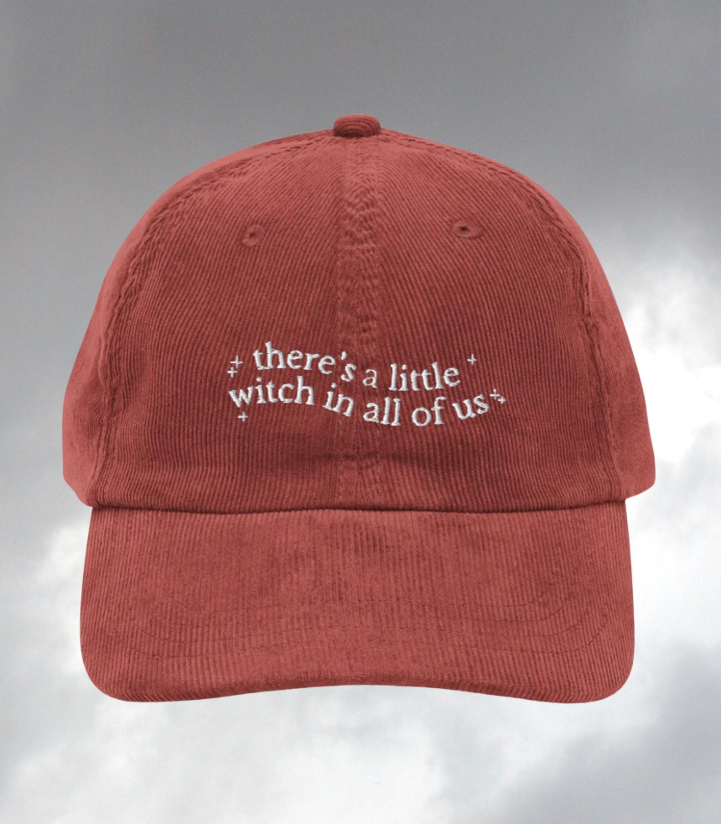 Practical Magic There's a Little Witch in all of us Embroidered Corduroy Hat Halloween Aesthetic Witchy Coven Movie Lover Gift owens sisters