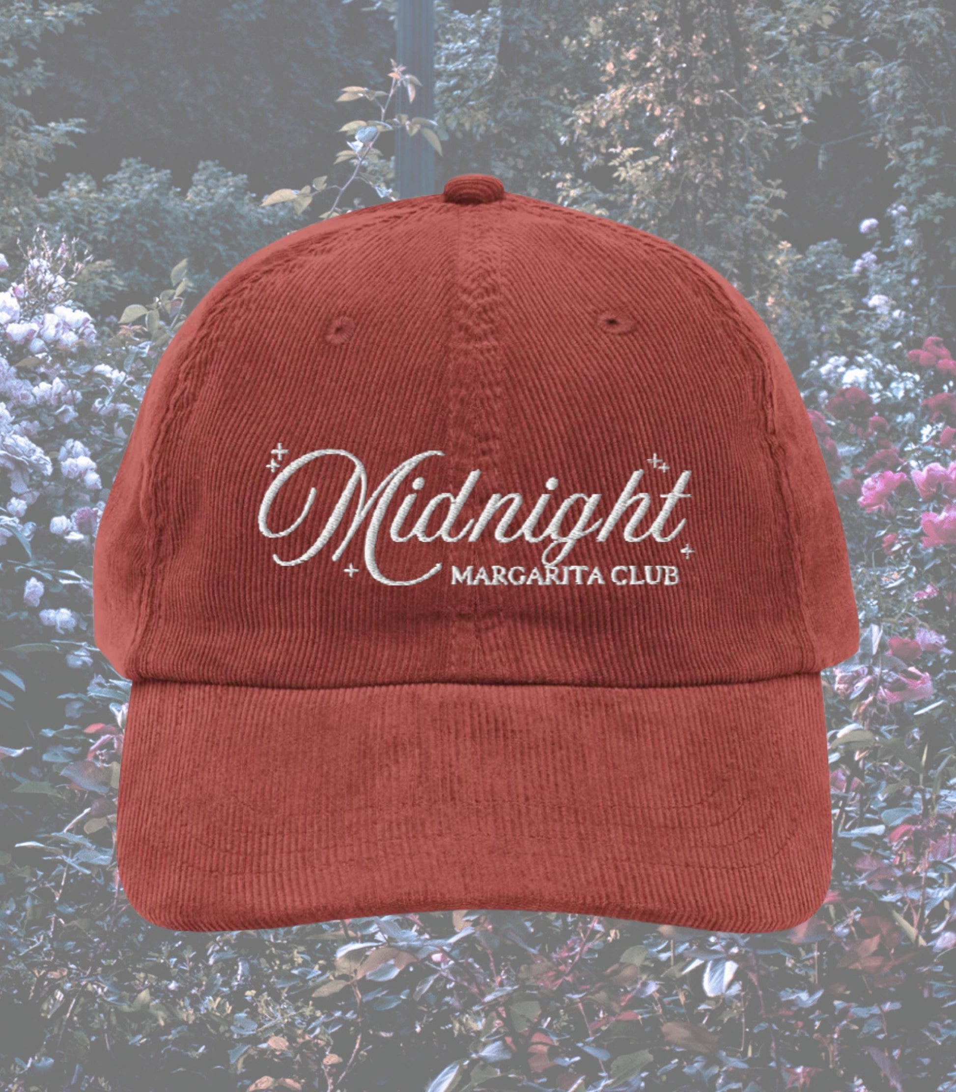 Practical Magic Midnight Margarita Social Club Embroidered Corduroy Hat * Halloween 90s Nostalgia Verbena Owens Sisters Salt Lavender Love