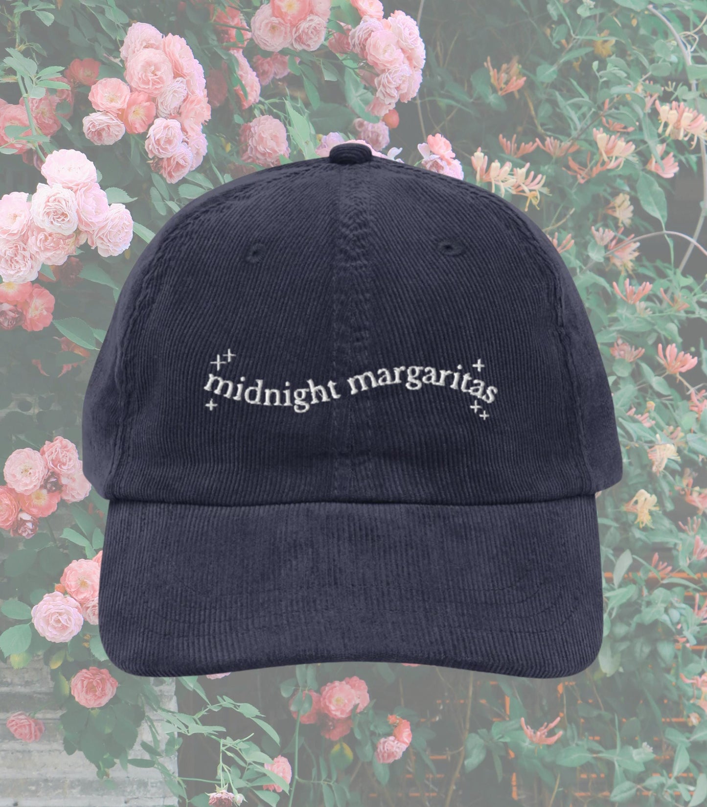 Practical Magic Midnight Margaritas Embroidered Corduroy Hat Halloween Salem Girls Trip Bride Coven Bachelorette Owens Sister Boo Basket