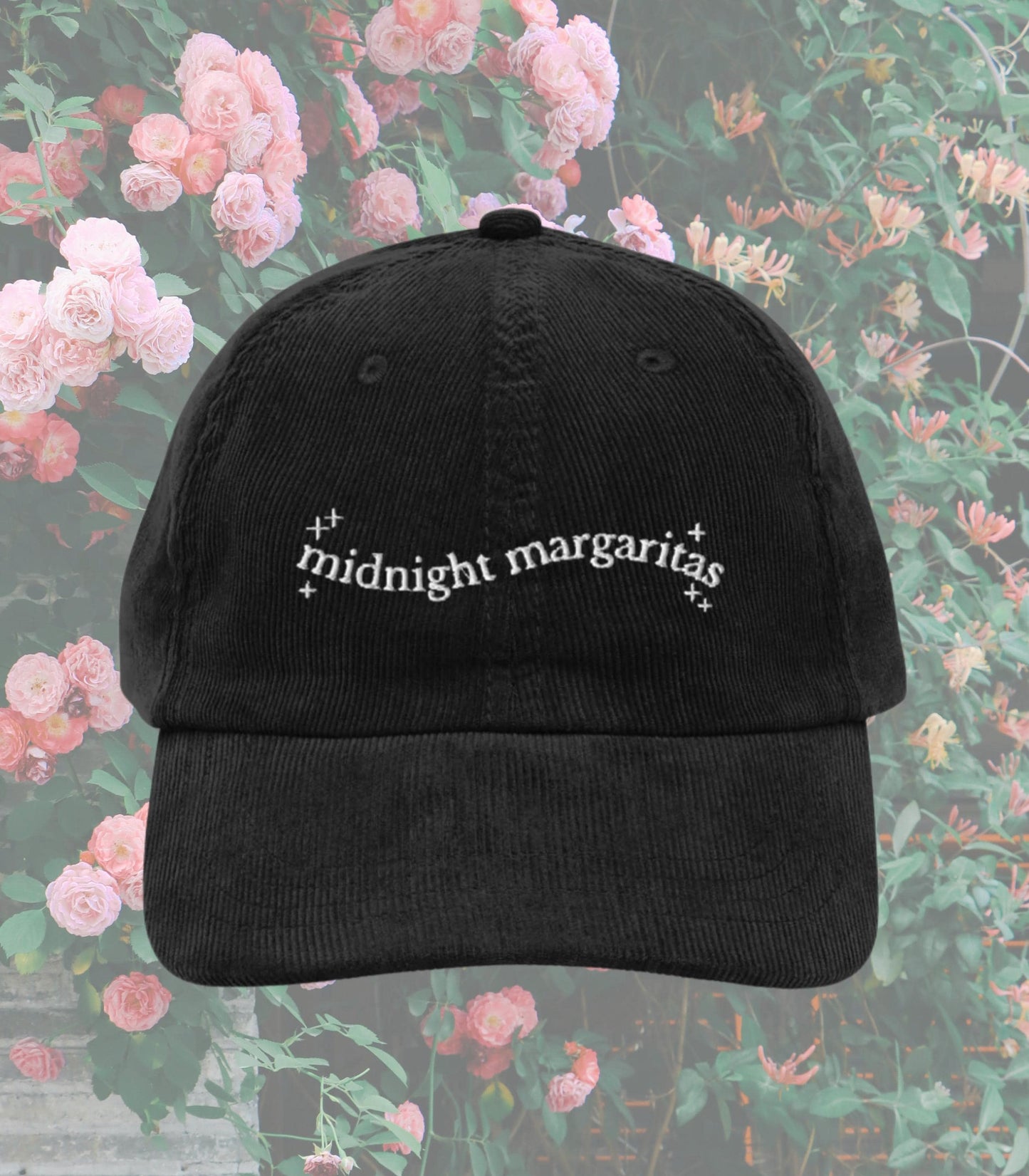 Practical Magic Midnight Margaritas Embroidered Corduroy Hat Halloween Salem Girls Trip Bride Coven Bachelorette Owens Sister Boo Basket