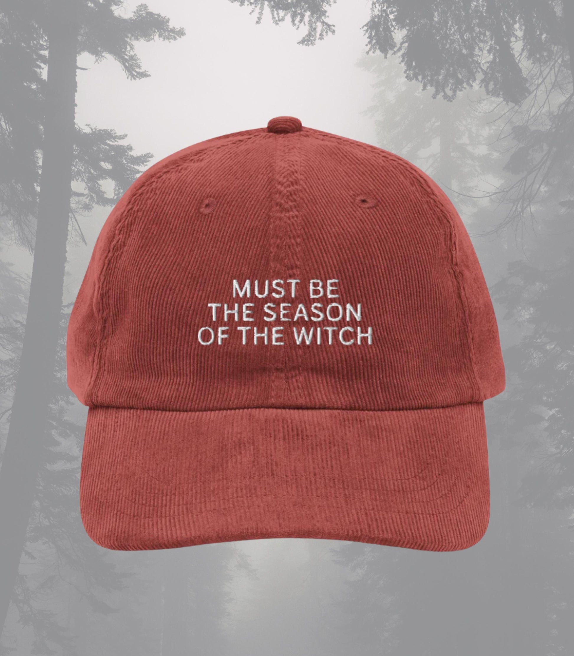 Must be the Season of the Witch Embroidered Corduroy Halloween Hat * Salem Girls Trip Spooky Season Bachelorette Bride Coven Boo Basket