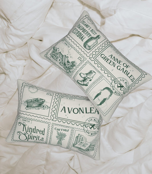 Anne of Green Gables Avonlea Double Sided Throw Pillow * Bookish Aesthetic Cottagecore Book Lover Reader Christmas Gift Idea Anne with an E