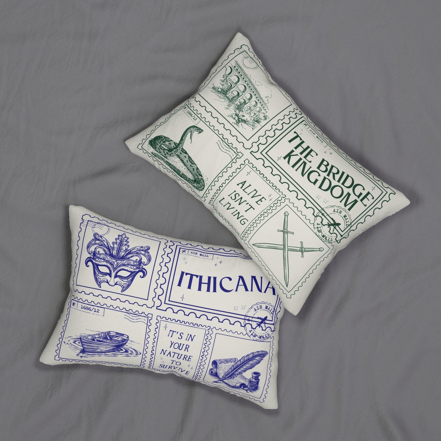 The Bridge Kingdom Ithicana Bookish Double Sided Throw Pillow Bookworm Library Decor Romantasy Christmas Gift Booktok Danielle L Jensen