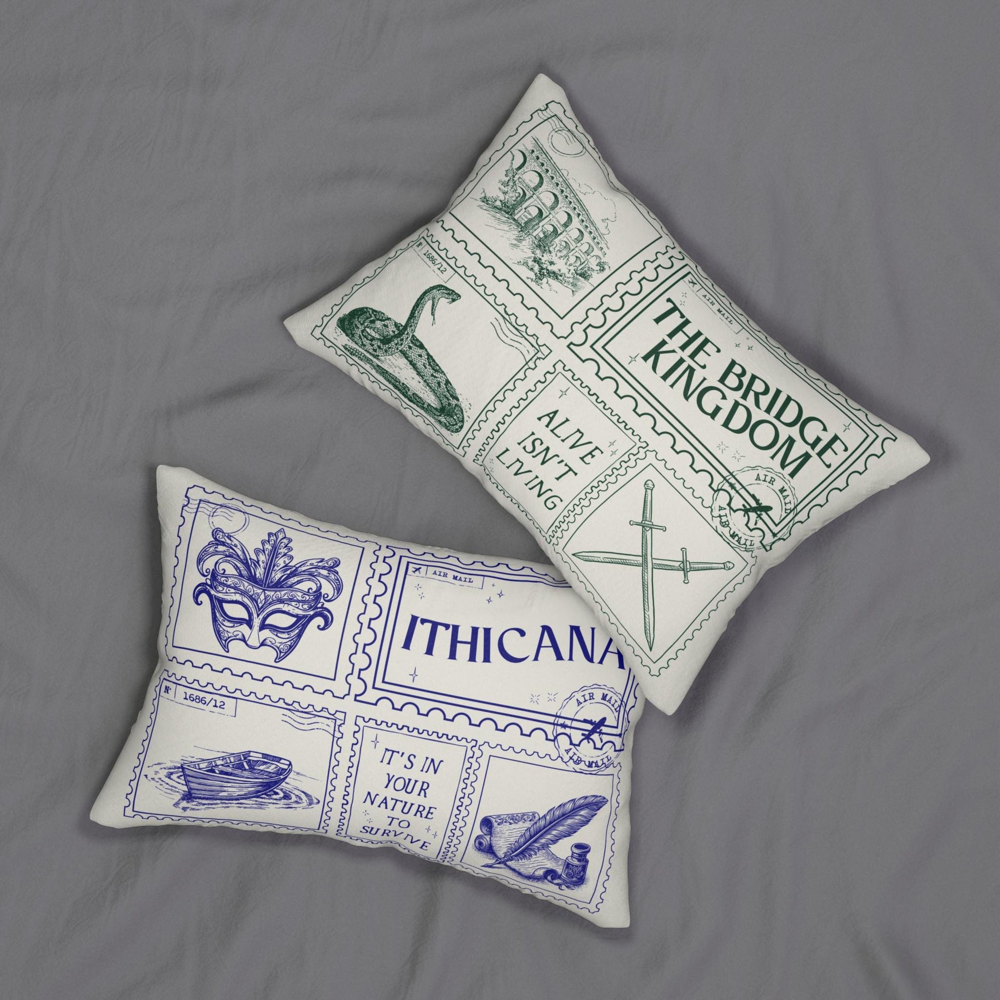 The Bridge Kingdom Ithicana Bookish Double Sided Throw Pillow Bookworm Library Decor Romantasy Christmas Gift Booktok Danielle L Jensen
