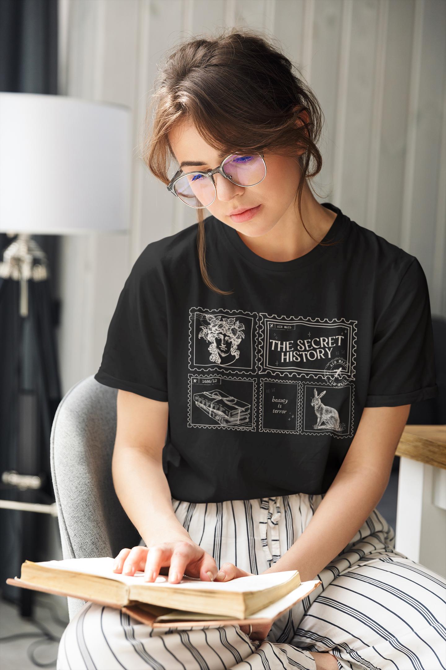 The Secret History Bookish Dark Academia Aesthetic Tshirt * Beauty is Terror Hampden College Downtown Girl English Teacher Christmas Gift