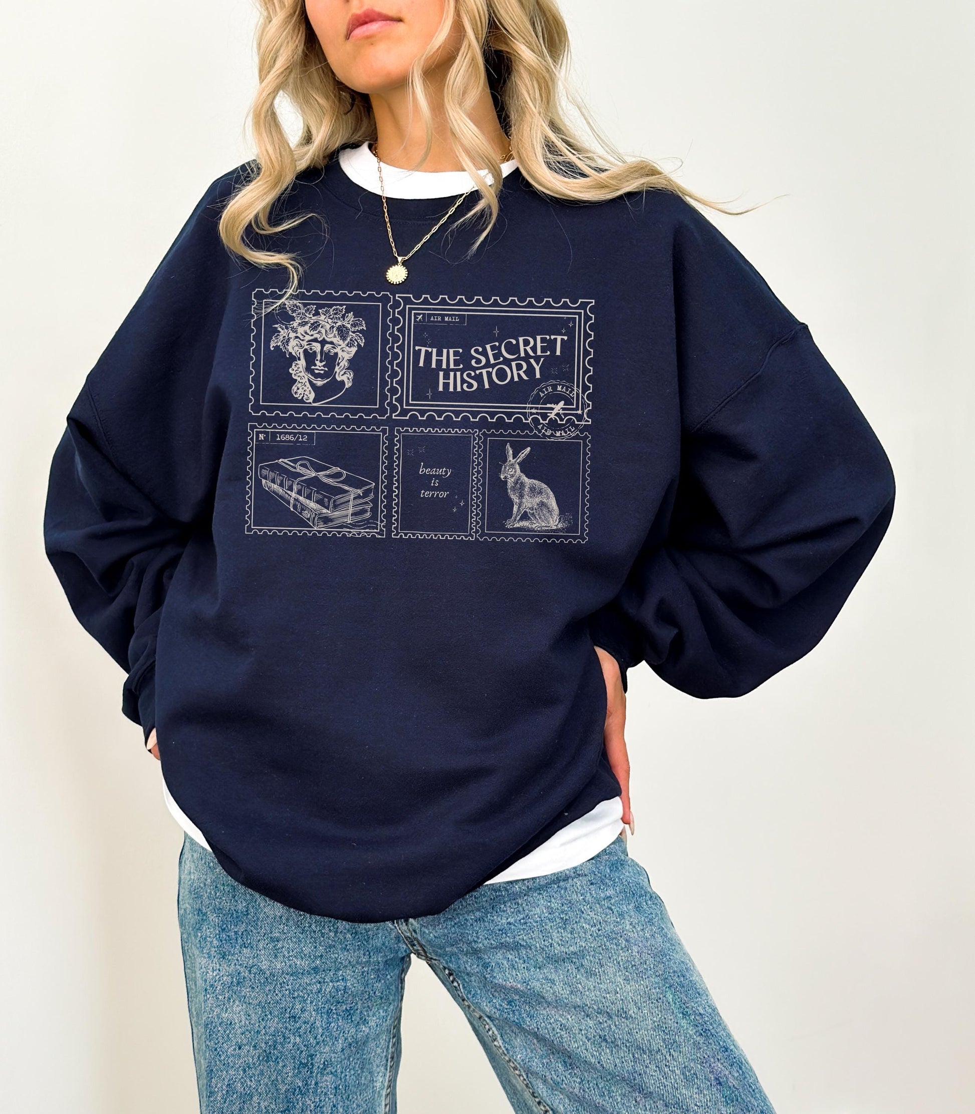 The Secret History Bookish Dark Academia Aesthetic Sweatshirt Beauty is Terror Hampden College Downtown Girl English Major Classic Lit Gift